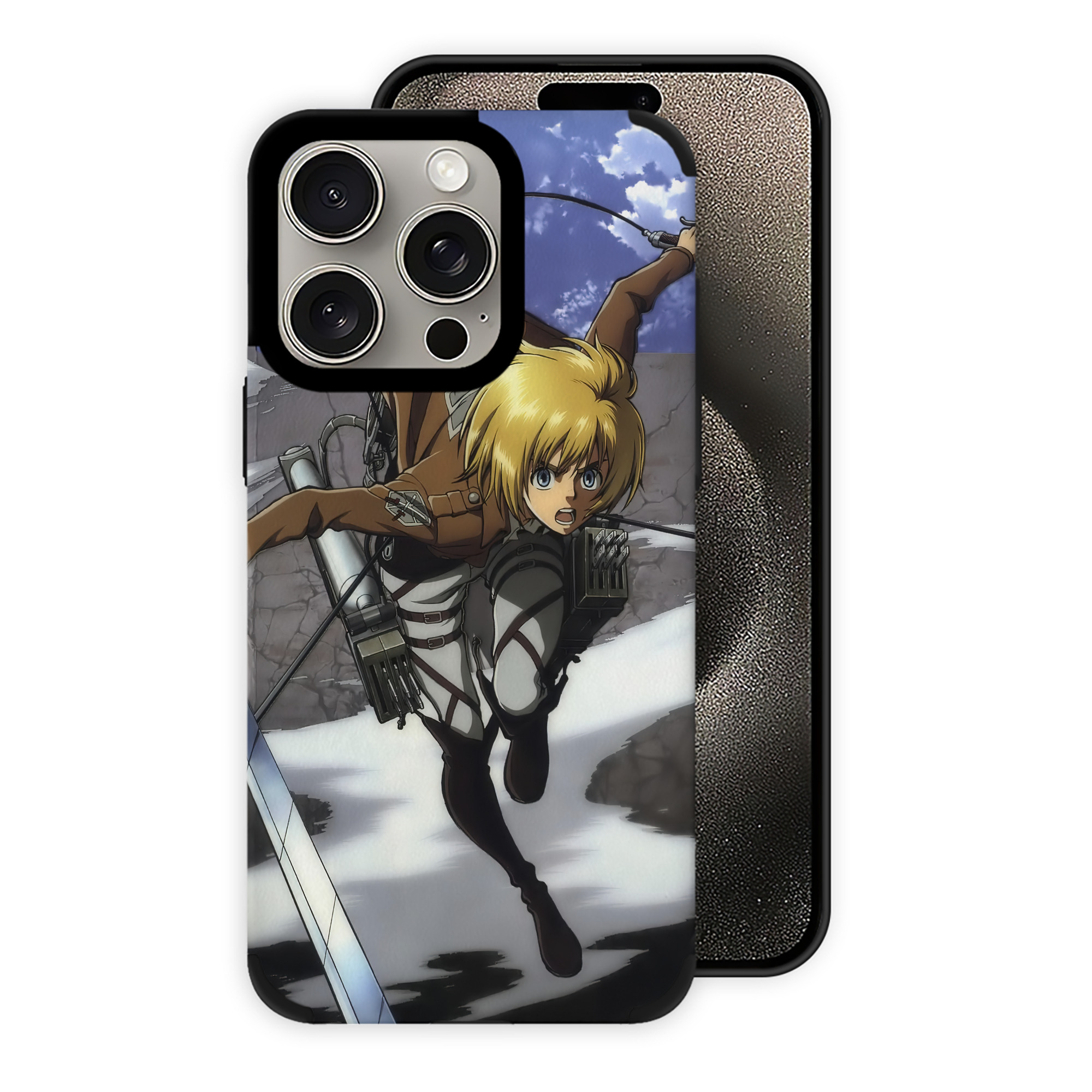 （画像用） 進撃の巨人 Attack on Titan 【iPhone15ProMax対応】 PUレザー スマホケース 耐衝撃＆黄変防止
