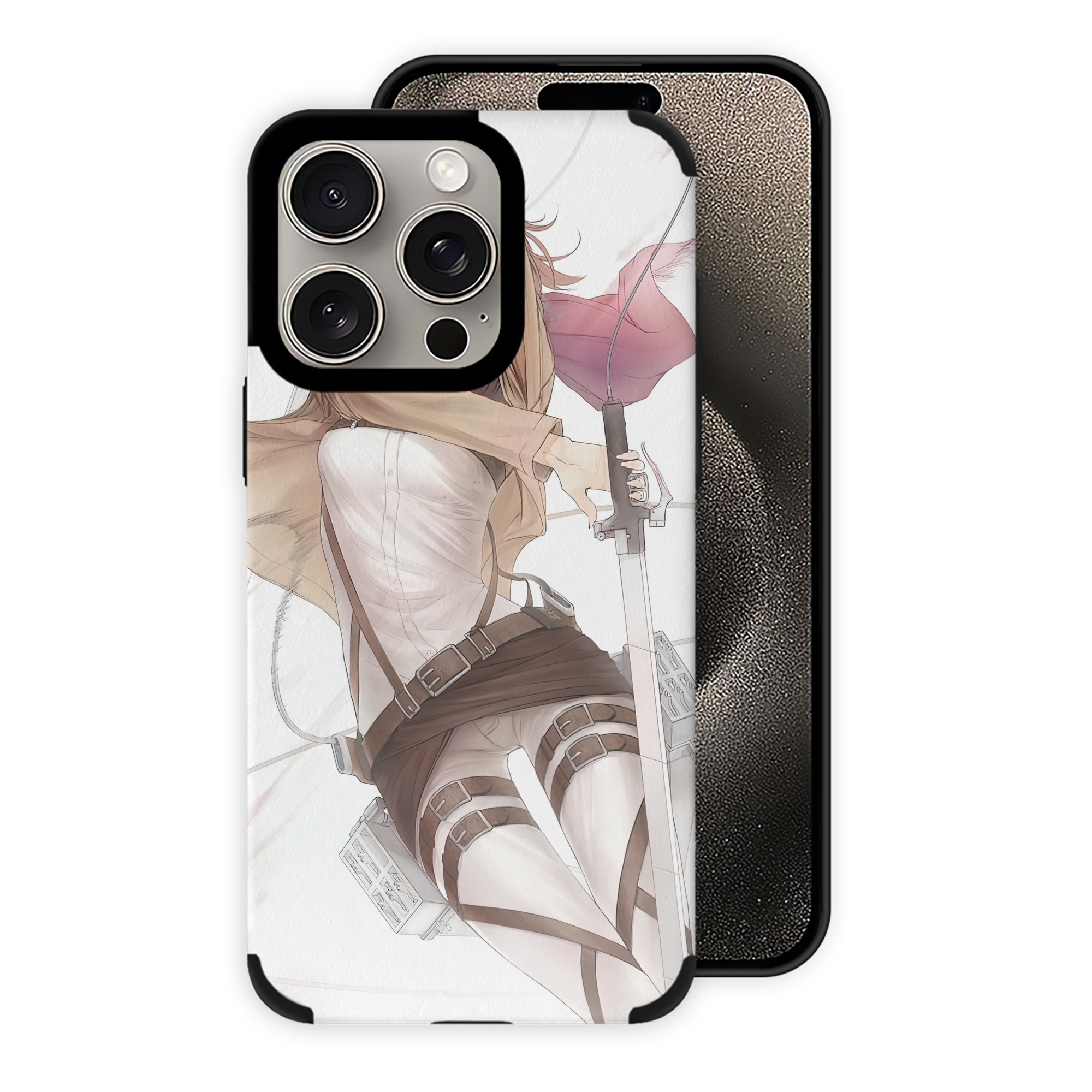 （画像用） 進撃の巨人 Attack on Titan 【iPhone15ProMax対応】 PUレザー スマホケース 耐衝撃＆黄変防止