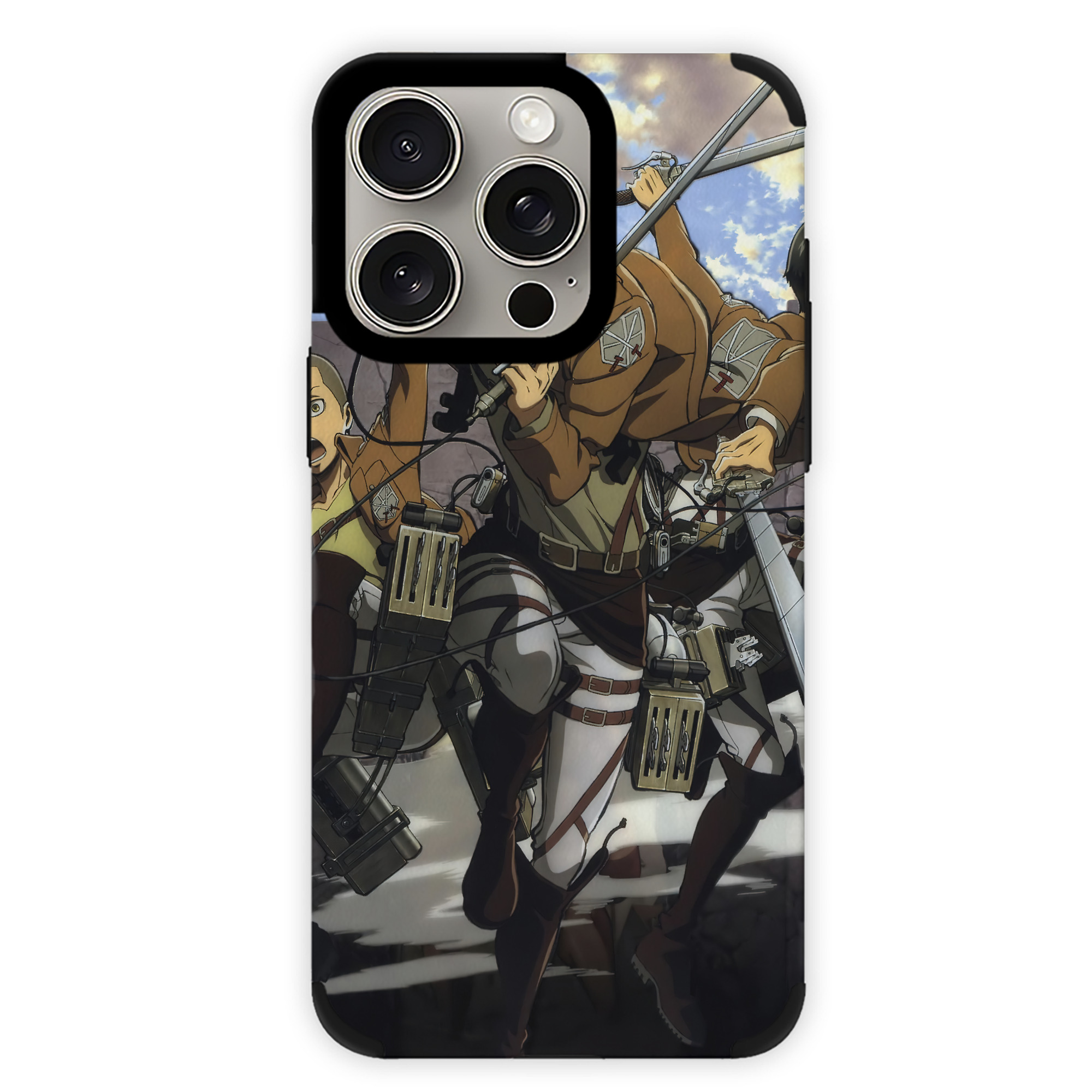 （画像用） 進撃の巨人 Attack on Titan 【iPhone15ProMax対応】 PUレザー スマホケース 耐衝撃＆黄変防止