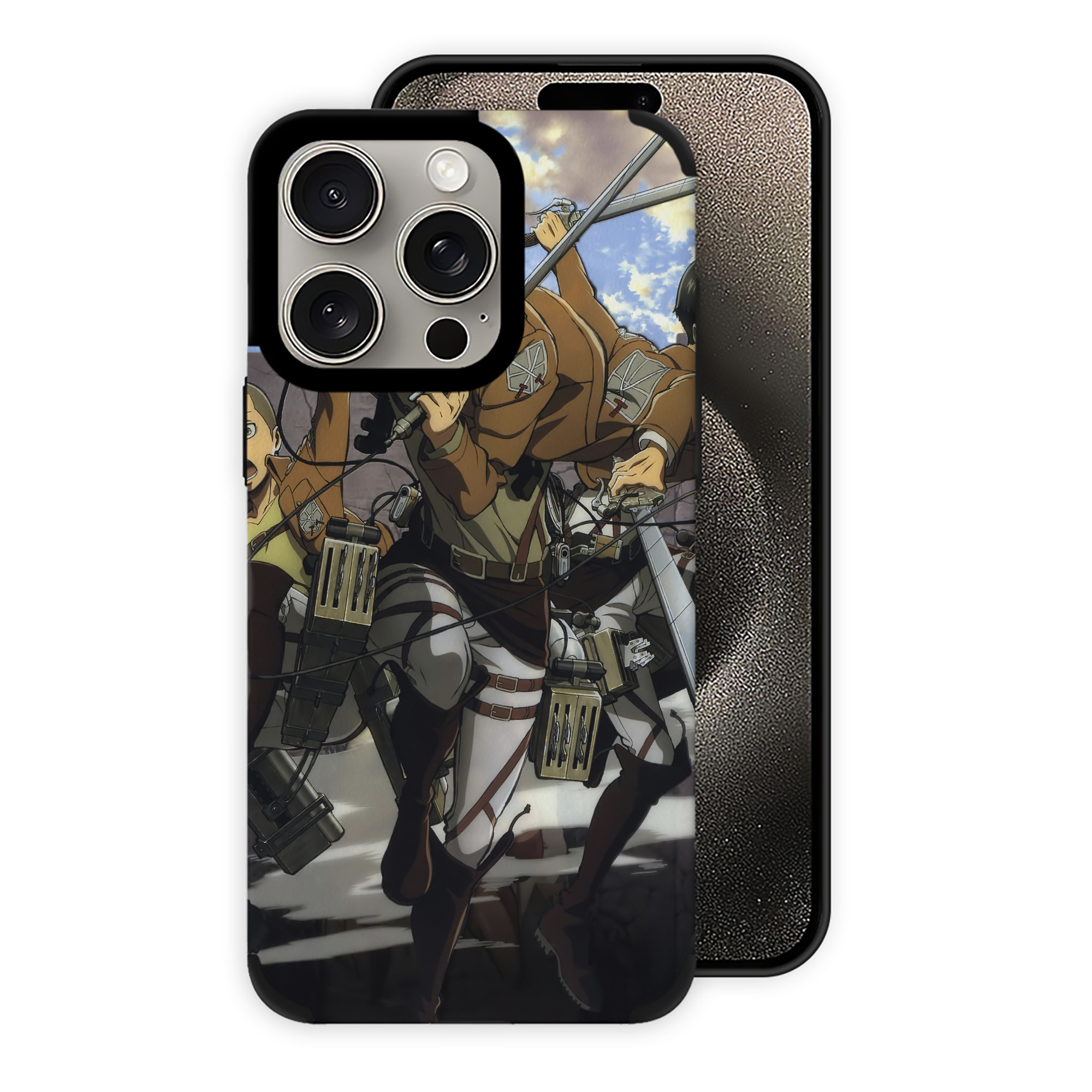 （画像用） 進撃の巨人 Attack on Titan 【iPhone15ProMax対応】 PUレザー スマホケース 耐衝撃＆黄変防止