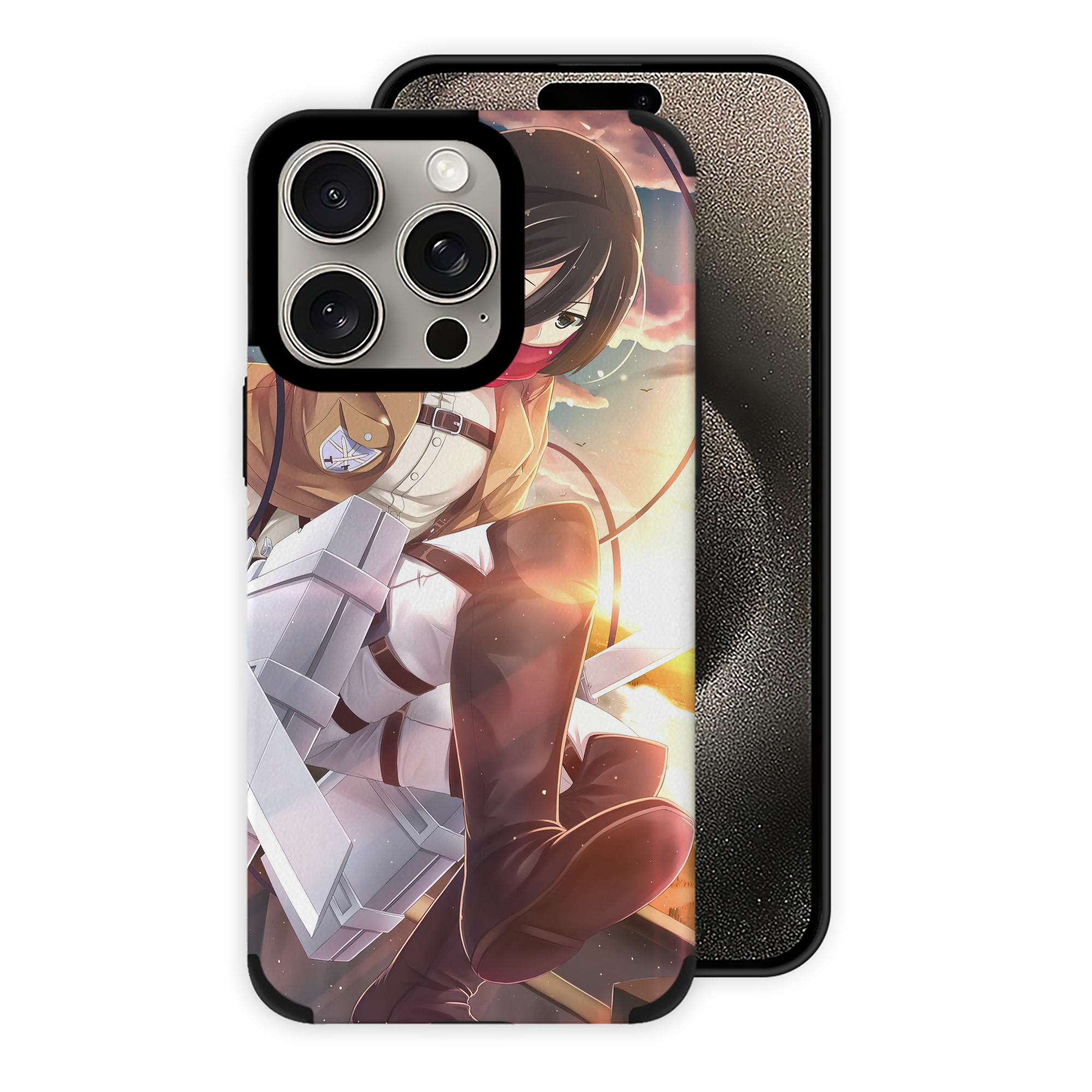 （画像用） 進撃の巨人 Attack on Titan 【iPhone15ProMax対応】 PUレザー スマホケース 耐衝撃＆黄変防止