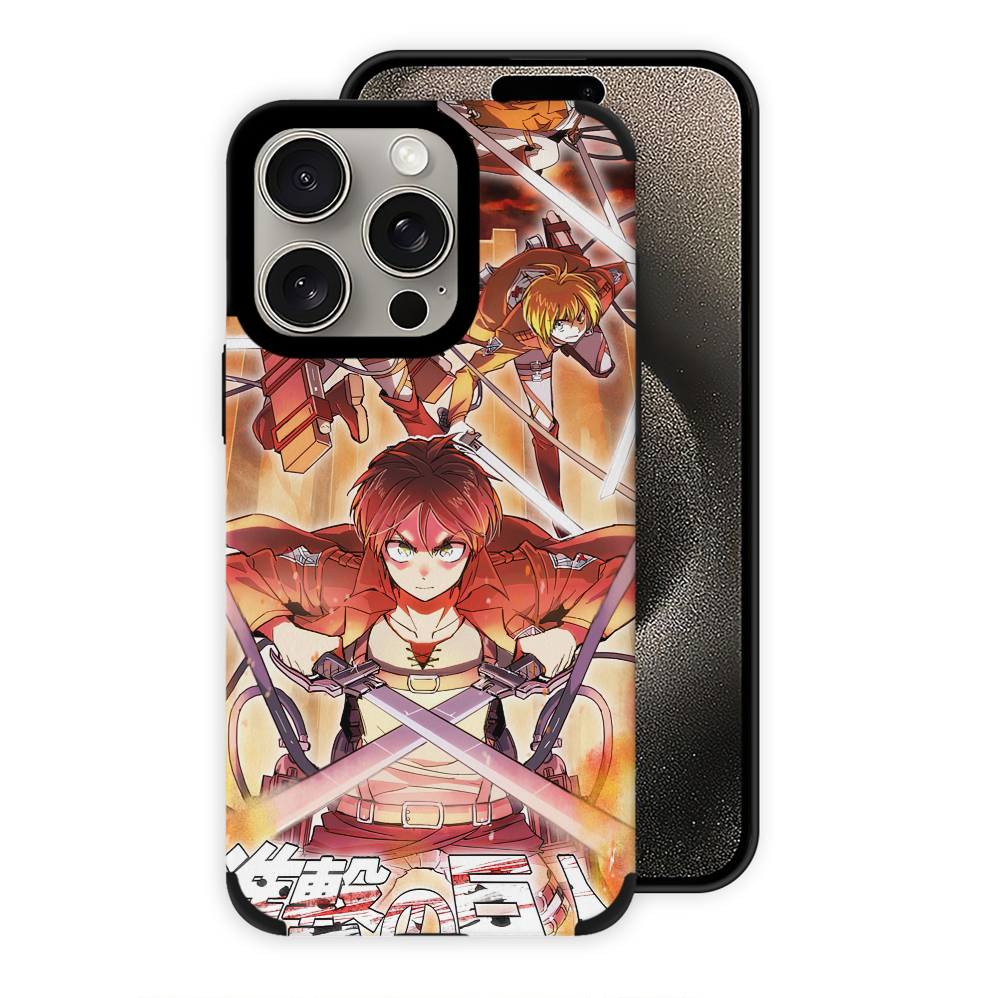 （画像用） 進撃の巨人 Attack on Titan 【iPhone15ProMax対応】 PUレザー スマホケース 耐衝撃＆黄変防止