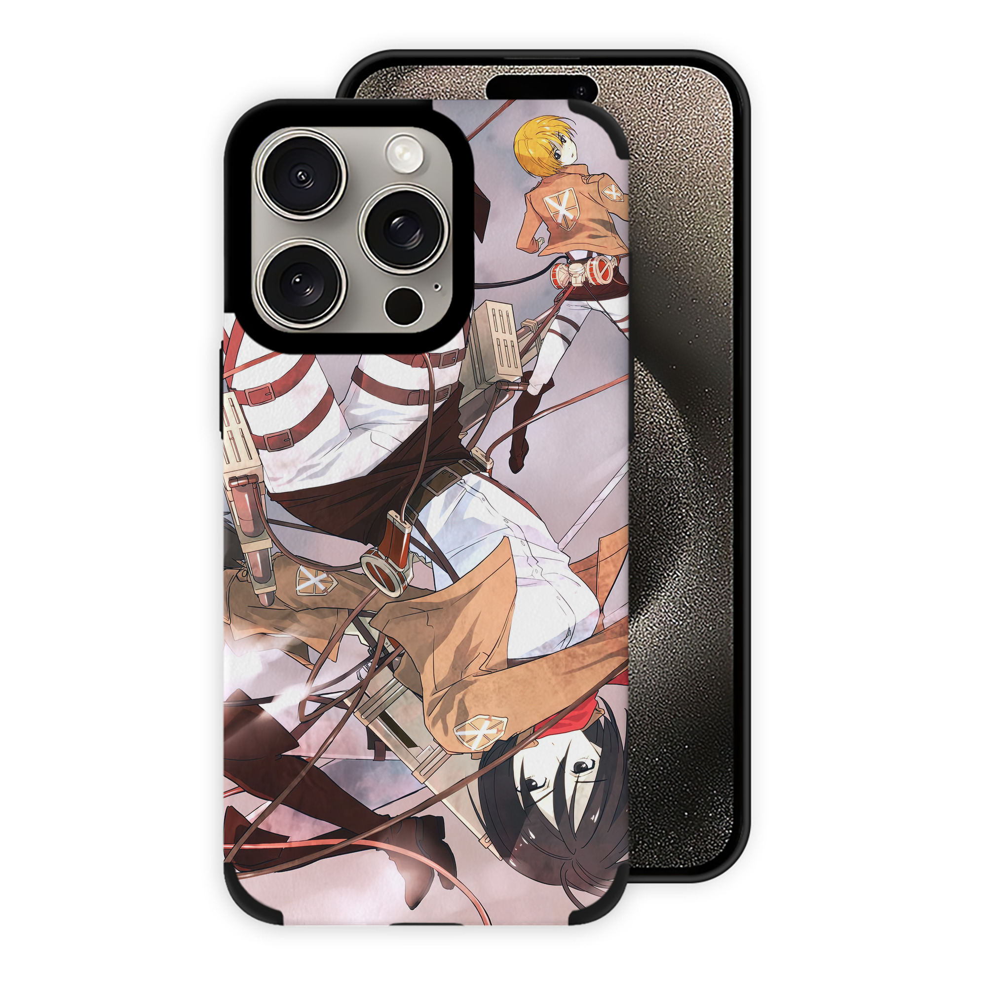 （画像用） 進撃の巨人 Attack on Titan 【iPhone15ProMax対応】 PUレザー スマホケース 耐衝撃＆黄変防止