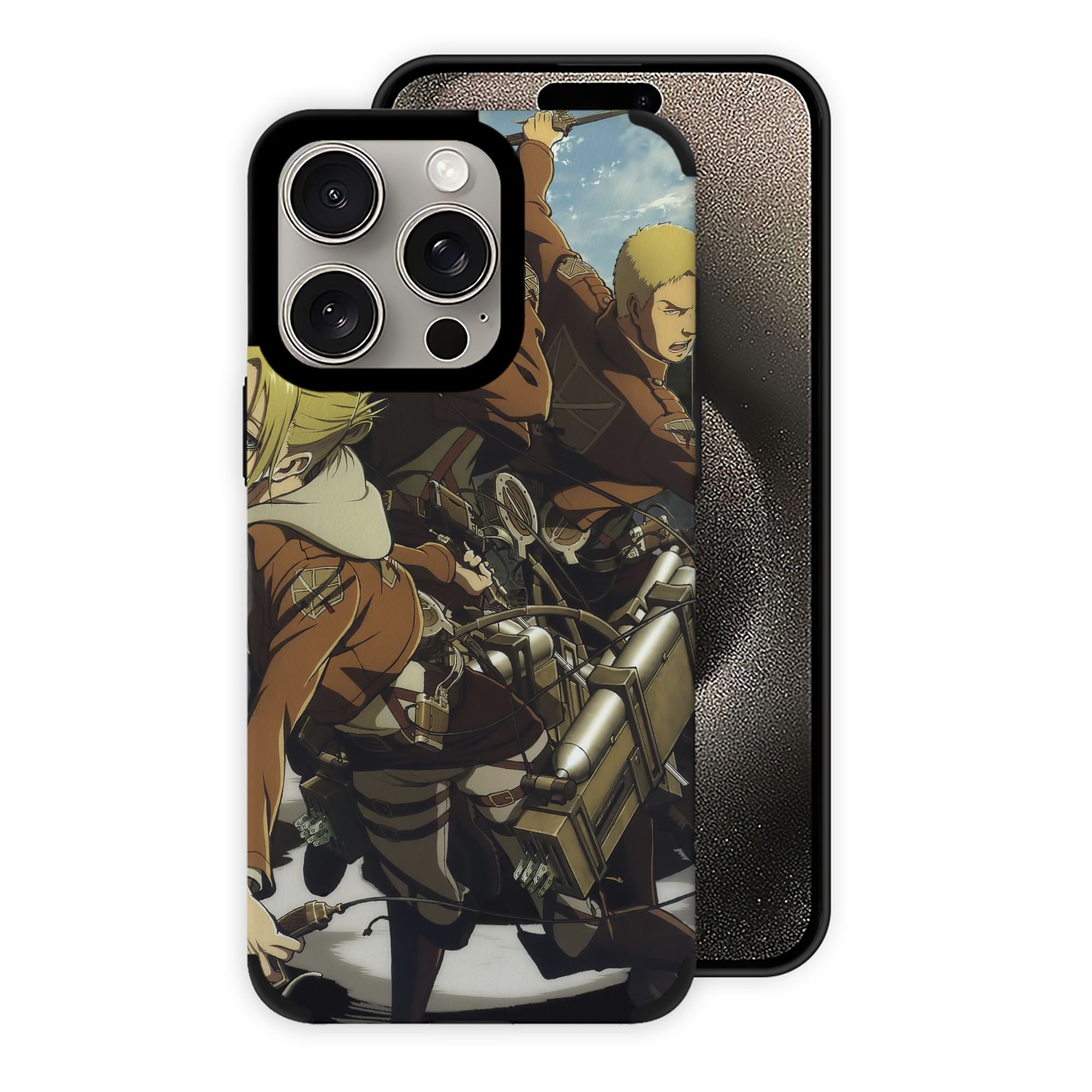 （画像用） 進撃の巨人 Attack on Titan 【iPhone15ProMax対応】 PUレザー スマホケース 耐衝撃＆黄変防止