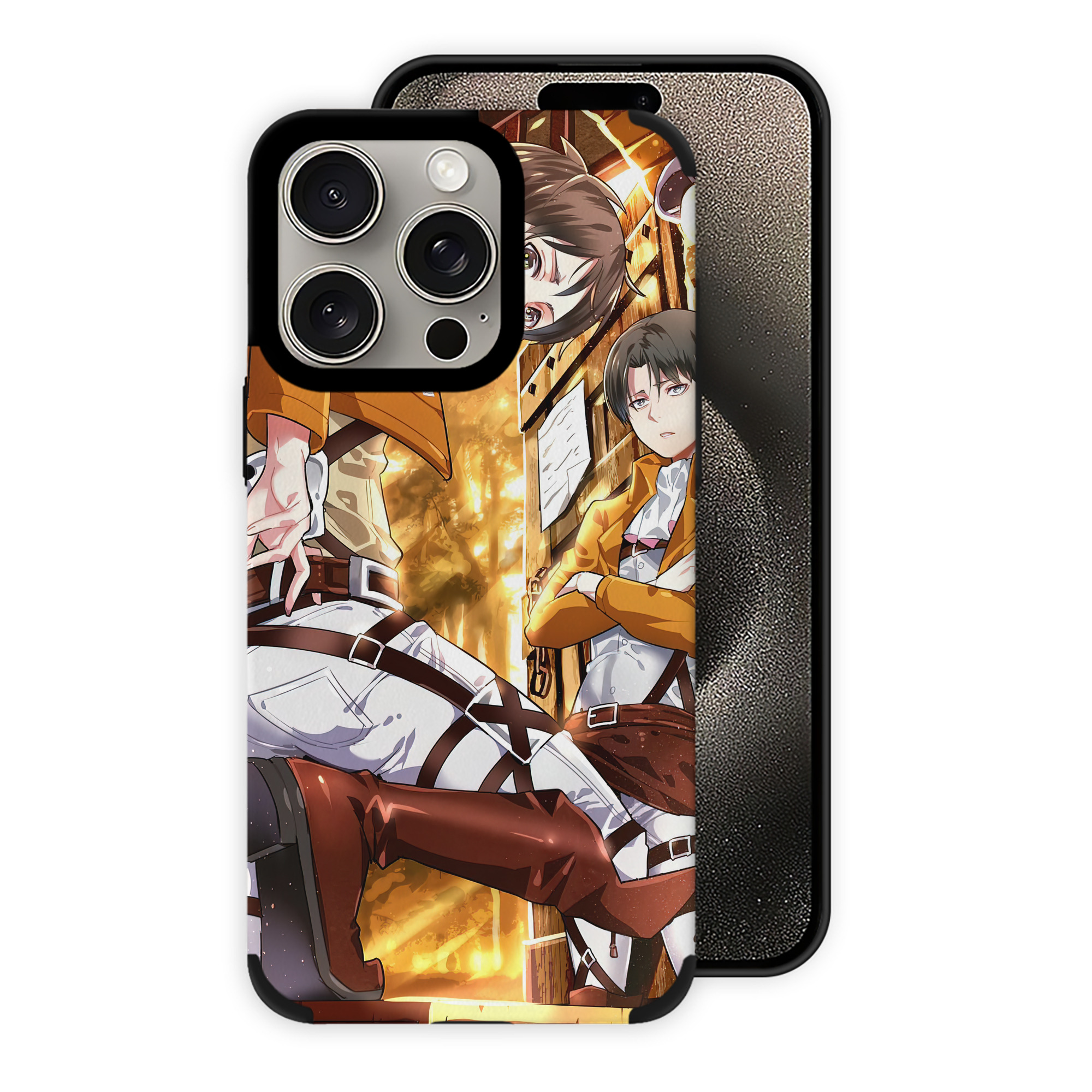 （画像用） 進撃の巨人 Attack on Titan 【iPhone15ProMax対応】 PUレザー スマホケース 耐衝撃＆黄変防止