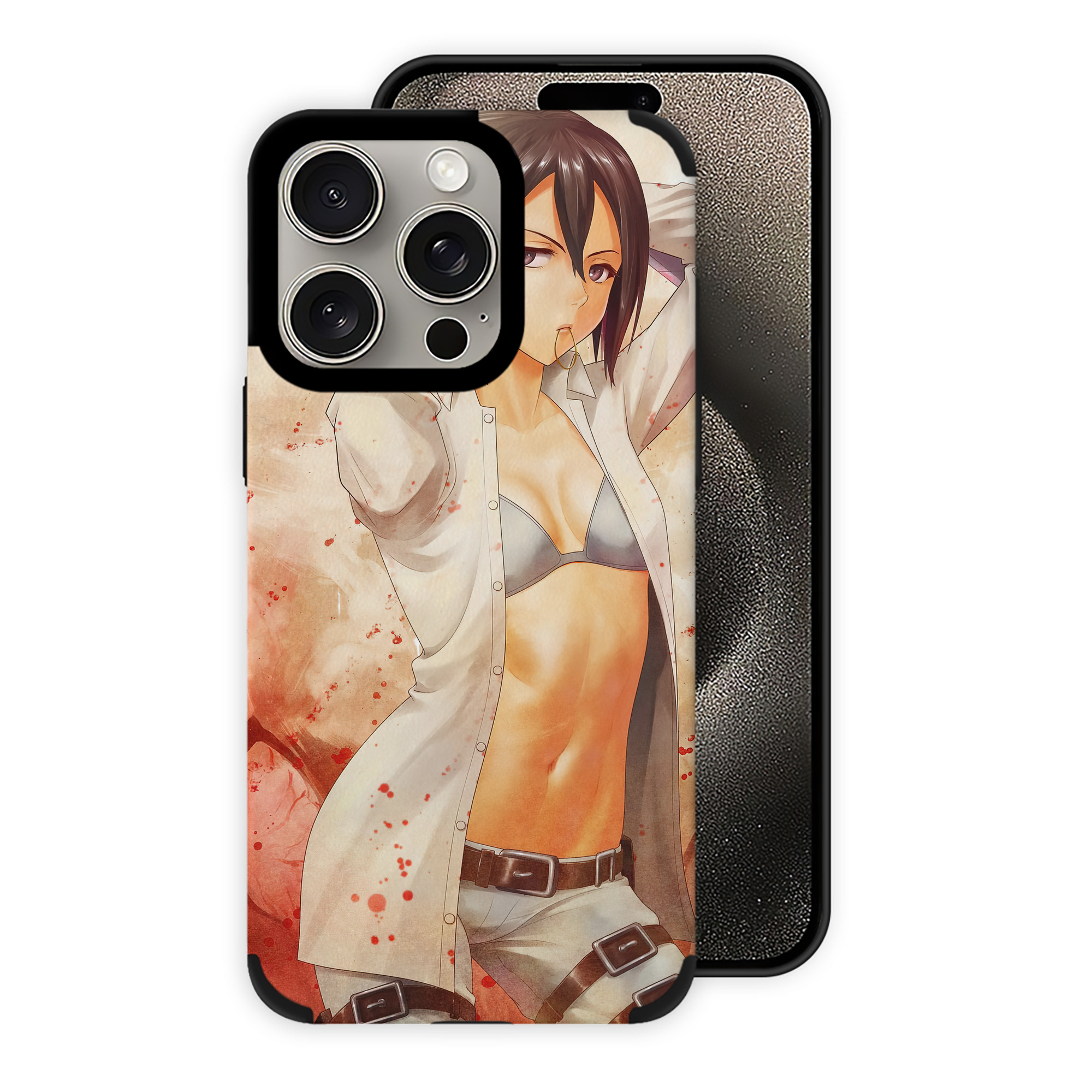 （画像用） 進撃の巨人 Attack on Titan 【iPhone15ProMax対応】 PUレザー スマホケース 耐衝撃＆黄変防止