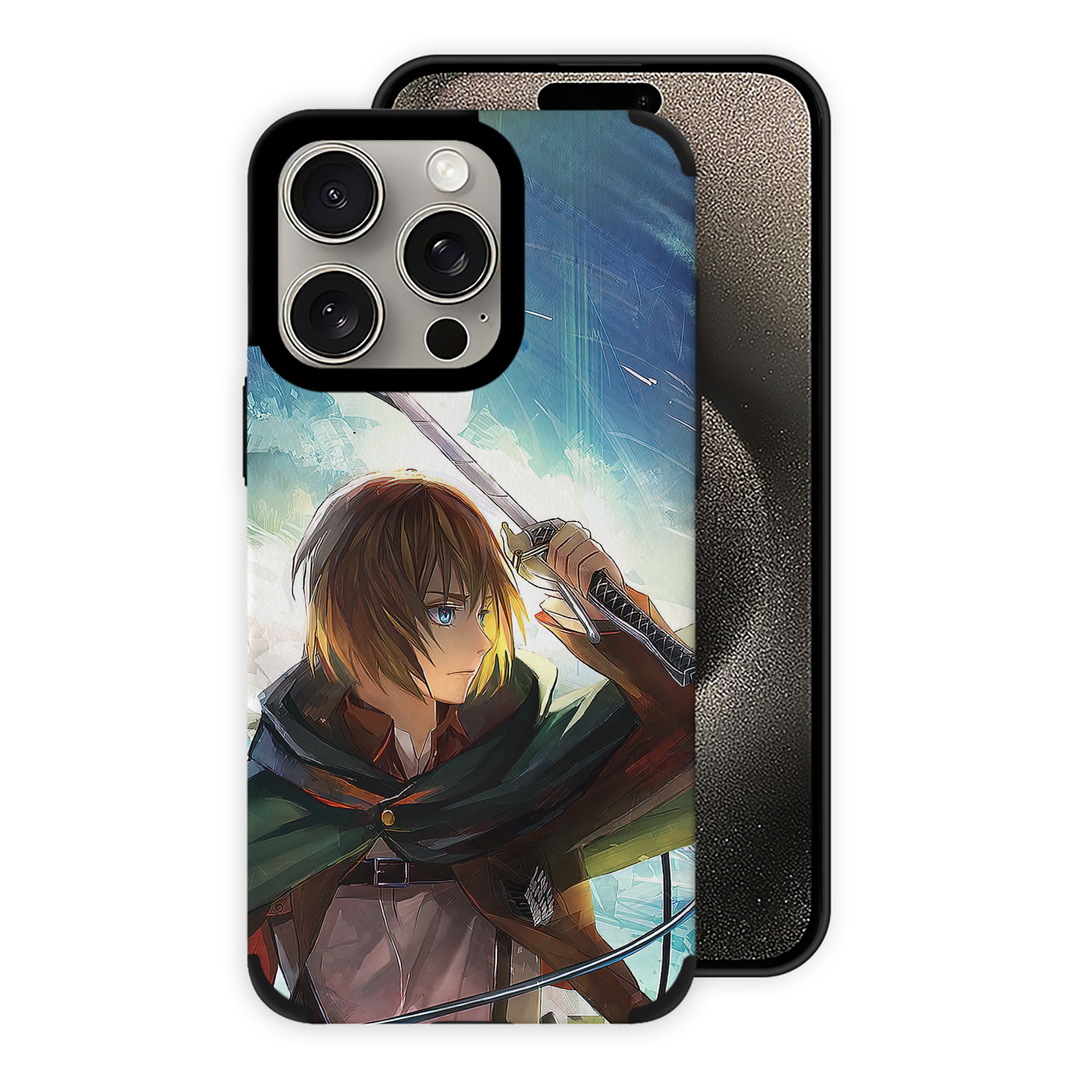 （画像用） 進撃の巨人 Attack on Titan 【iPhone15ProMax対応】 PUレザー スマホケース 耐衝撃＆黄変防止