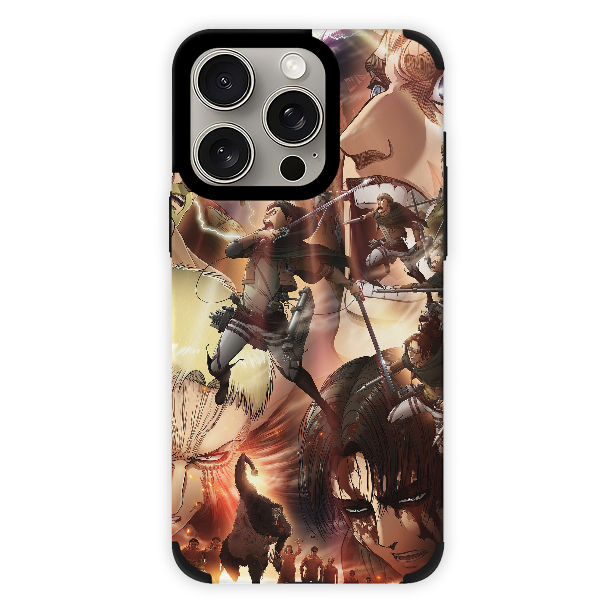 （画像用） 進撃の巨人 Attack on Titan 【iPhone15ProMax対応】 PUレザー スマホケース 耐衝撃＆黄変防止