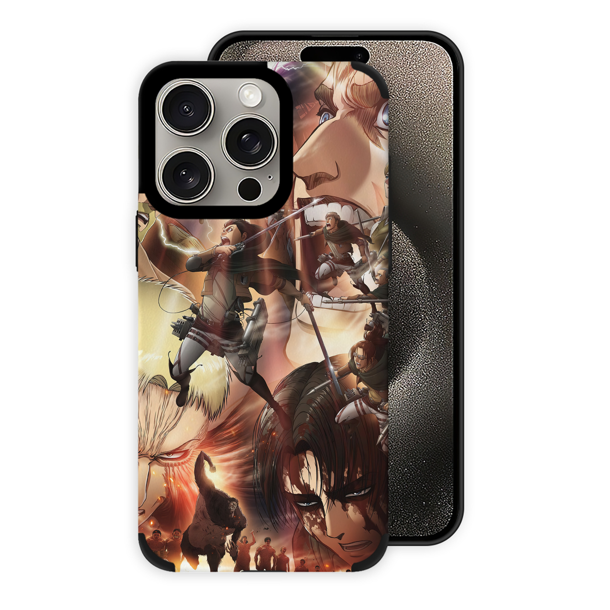 （画像用） 進撃の巨人 Attack on Titan 【iPhone15ProMax対応】 PUレザー スマホケース 耐衝撃＆黄変防止