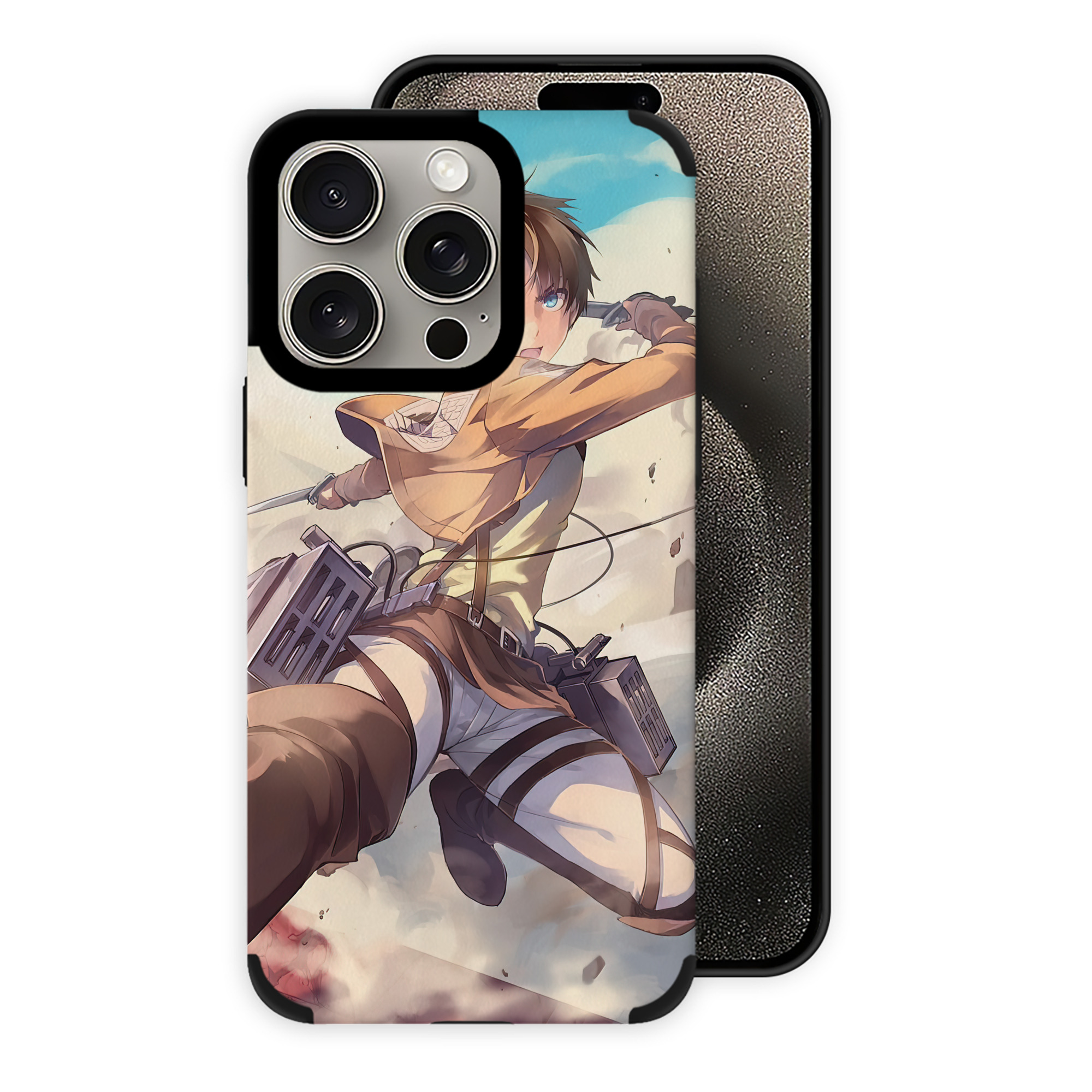 （画像用） 進撃の巨人 Attack on Titan 【iPhone15ProMax対応】 PUレザー スマホケース 耐衝撃＆黄変防止