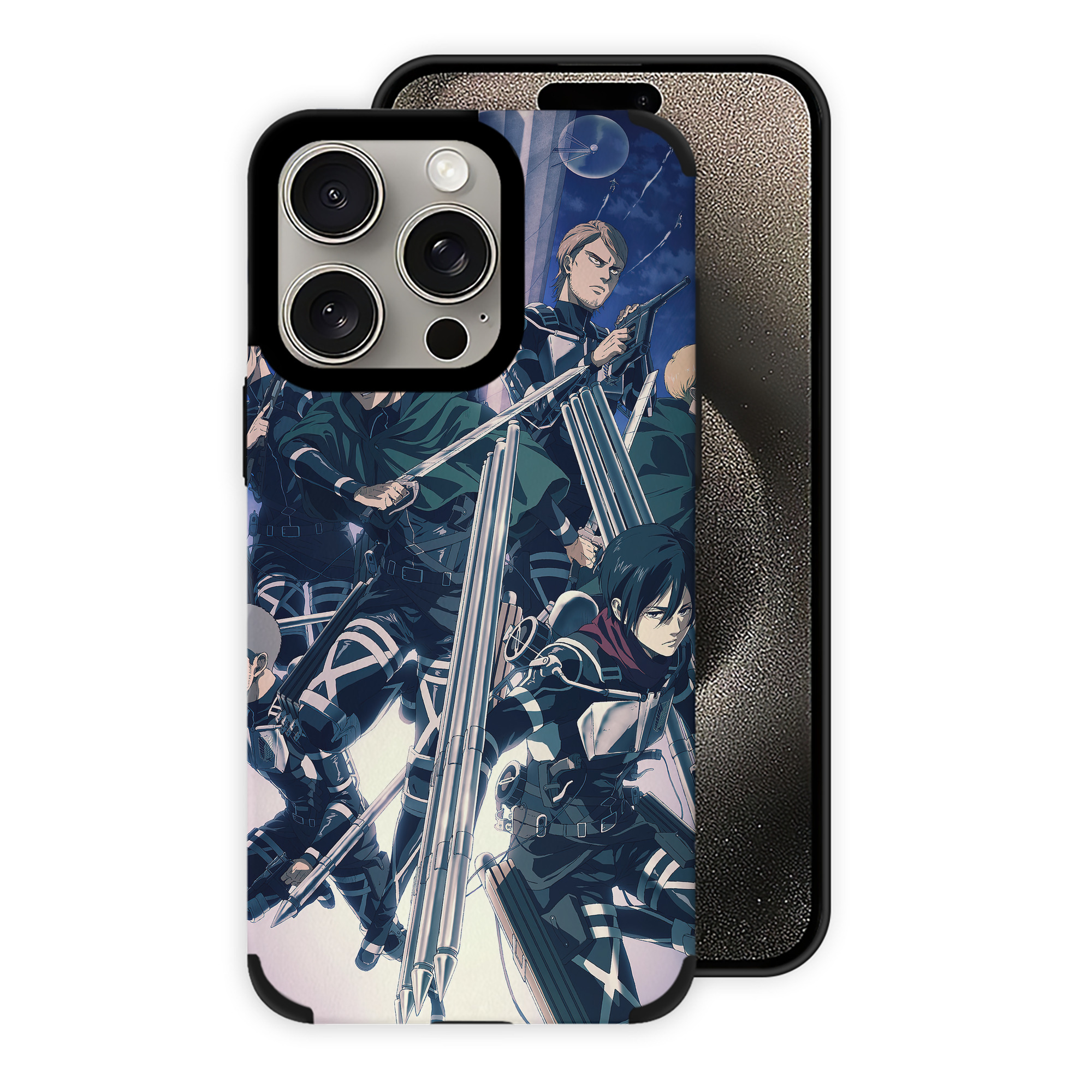 （画像用） 進撃の巨人 Attack on Titan 【iPhone15ProMax対応】 PUレザー スマホケース 耐衝撃＆黄変防止