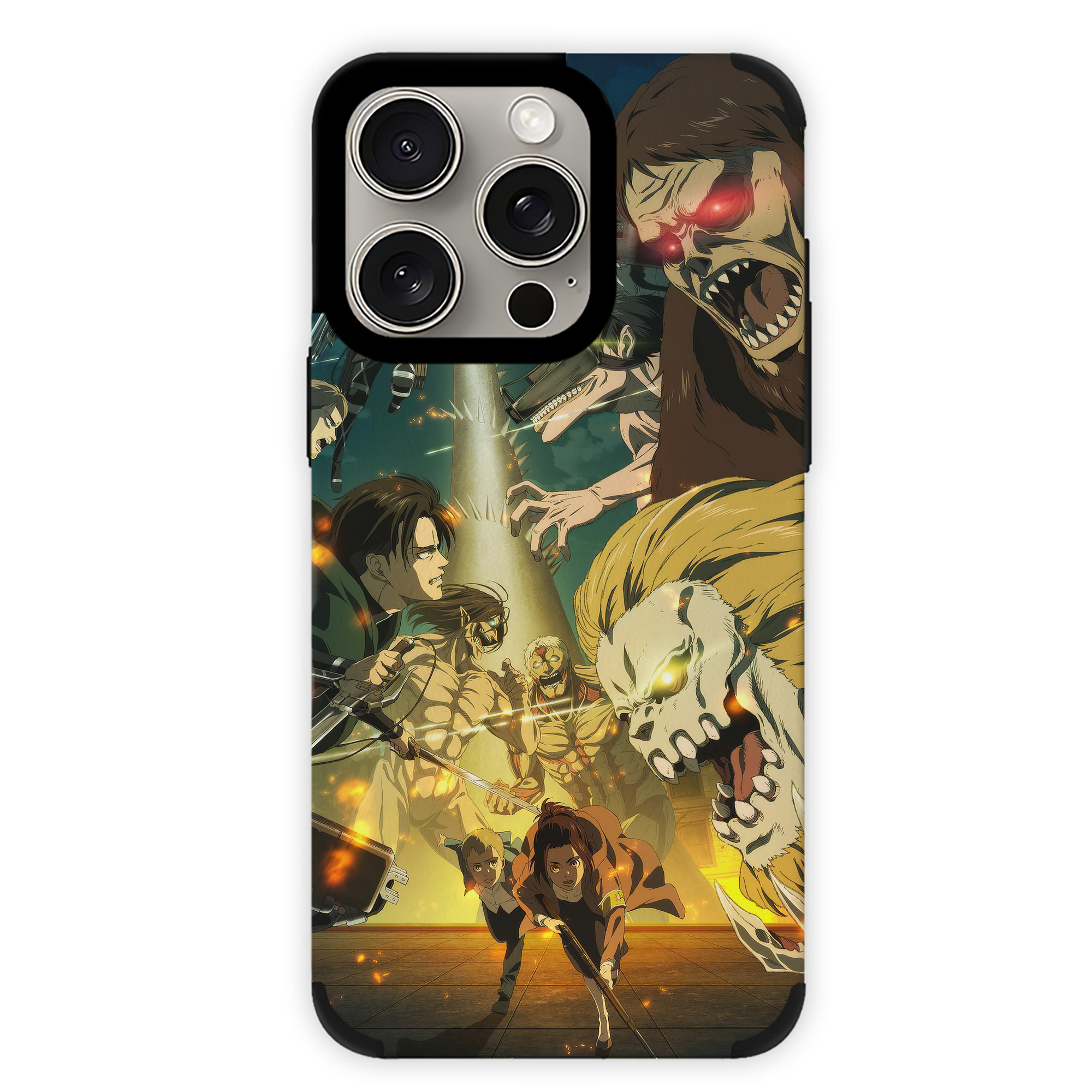 （画像用） 進撃の巨人 Attack on Titan 【iPhone15ProMax対応】 PUレザー スマホケース 耐衝撃＆黄変防止