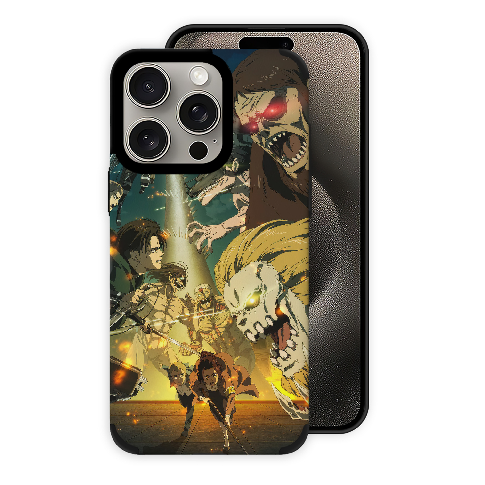 （画像用） 進撃の巨人 Attack on Titan 【iPhone15ProMax対応】 PUレザー スマホケース 耐衝撃＆黄変防止