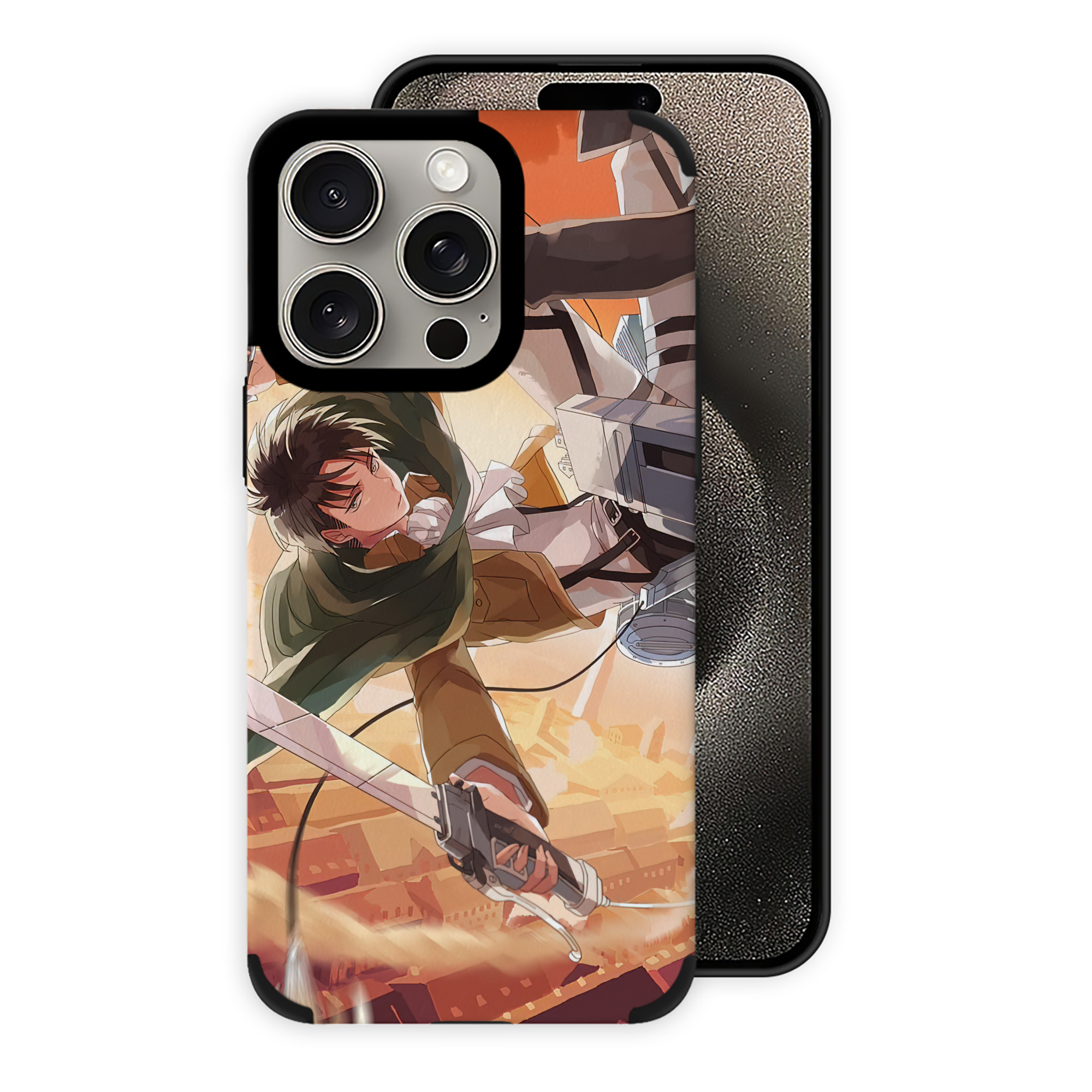 （画像用） 進撃の巨人 Attack on Titan 【iPhone15ProMax対応】 PUレザー スマホケース 耐衝撃＆黄変防止