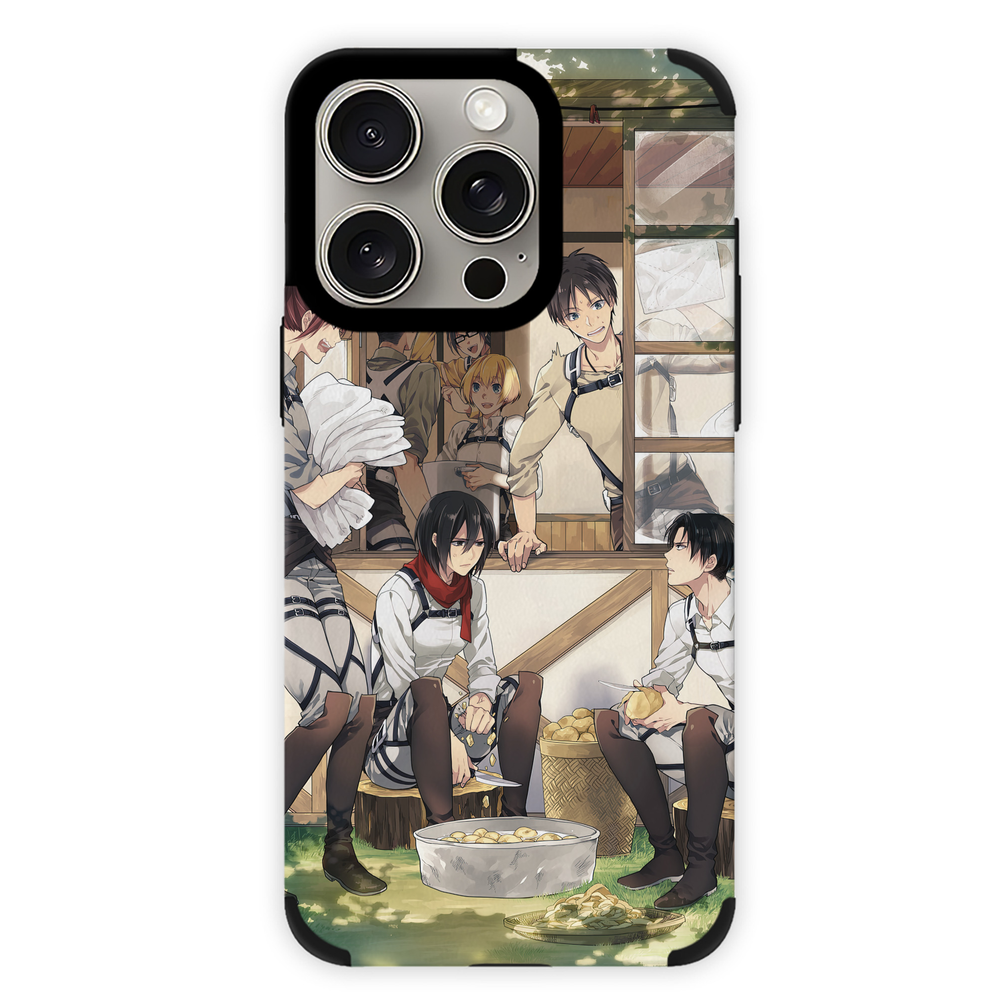 （画像用） 進撃の巨人 Attack on Titan 【iPhone15ProMax対応】 PUレザー スマホケース 耐衝撃＆黄変防止