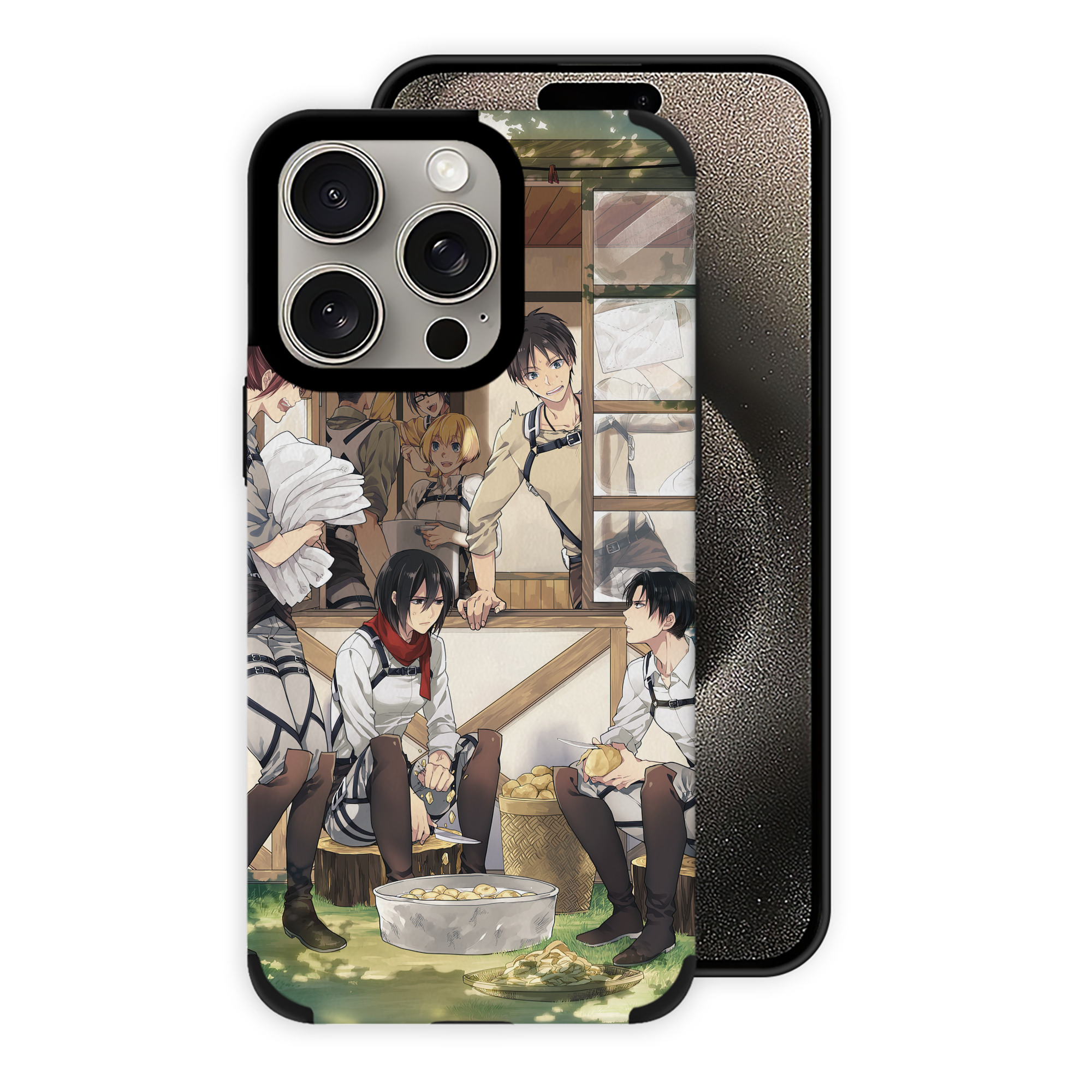 （画像用） 進撃の巨人 Attack on Titan 【iPhone15ProMax対応】 PUレザー スマホケース 耐衝撃＆黄変防止