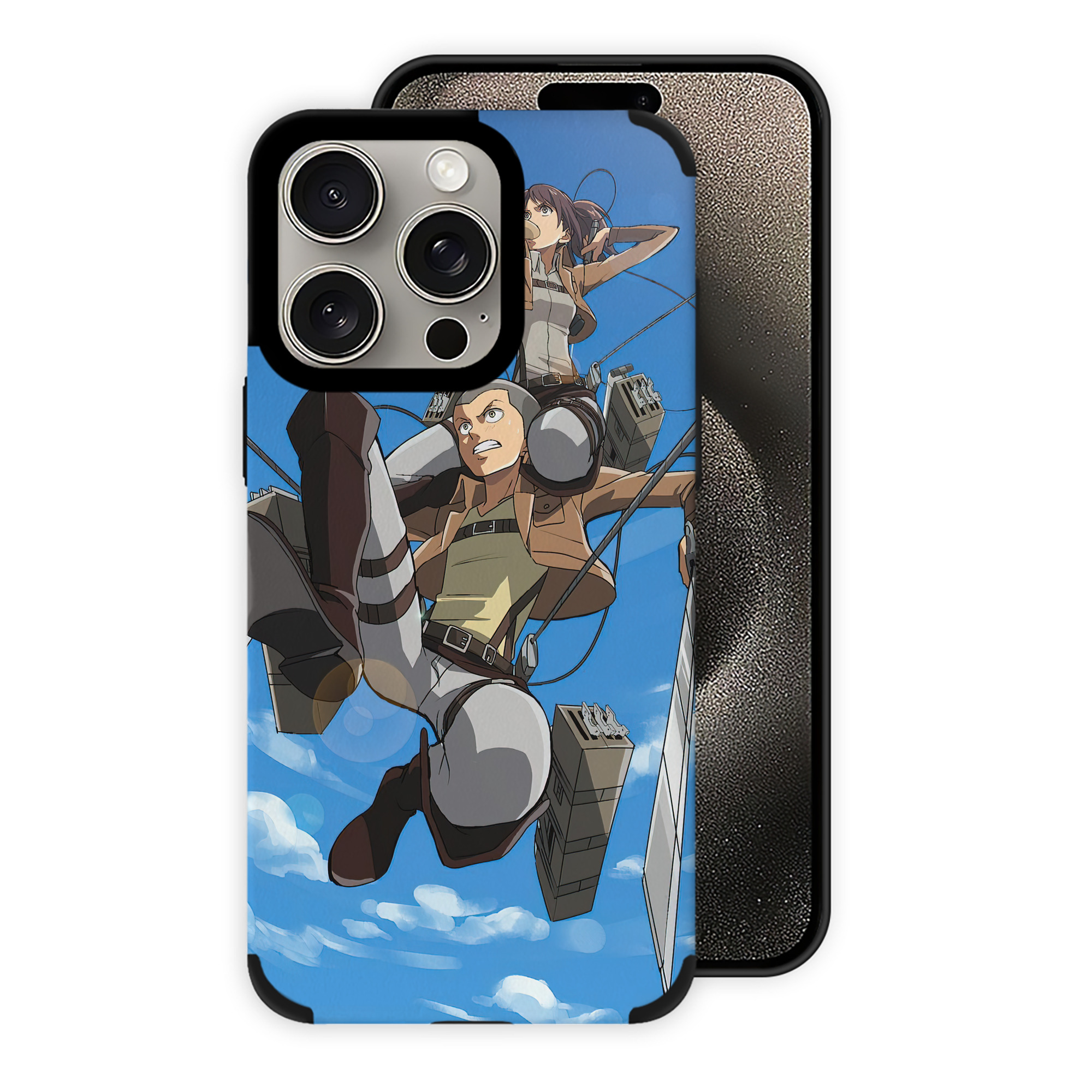 （画像用） 進撃の巨人 Attack on Titan 【iPhone15ProMax対応】 PUレザー スマホケース 耐衝撃＆黄変防止