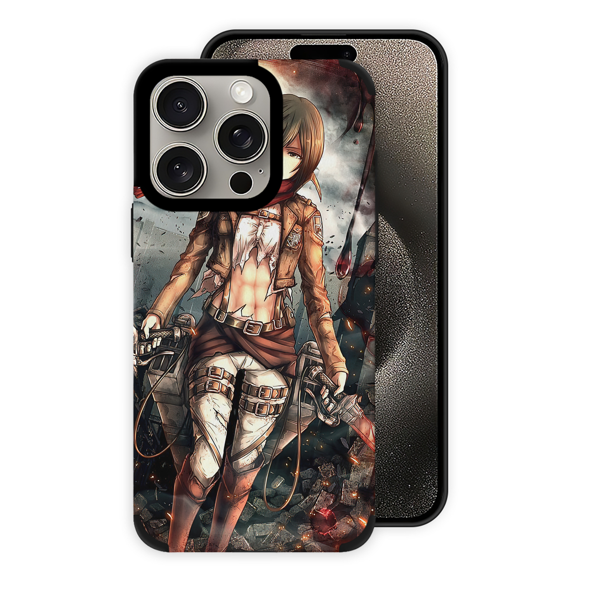 （画像用） 進撃の巨人 Attack on Titan 【iPhone15ProMax対応】 PUレザー スマホケース 耐衝撃＆黄変防止