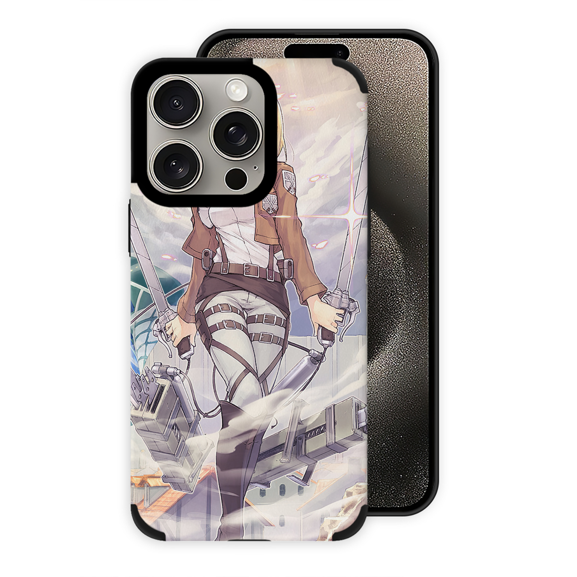 （画像用） 進撃の巨人 Attack on Titan 【iPhone15ProMax対応】 PUレザー スマホケース 耐衝撃＆黄変防止
