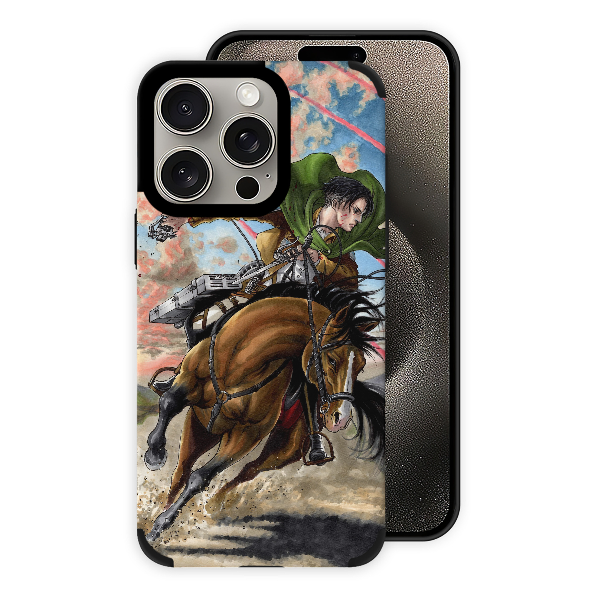 （画像用） 進撃の巨人 Attack on Titan 【iPhone15ProMax対応】 PUレザー スマホケース 耐衝撃＆黄変防止