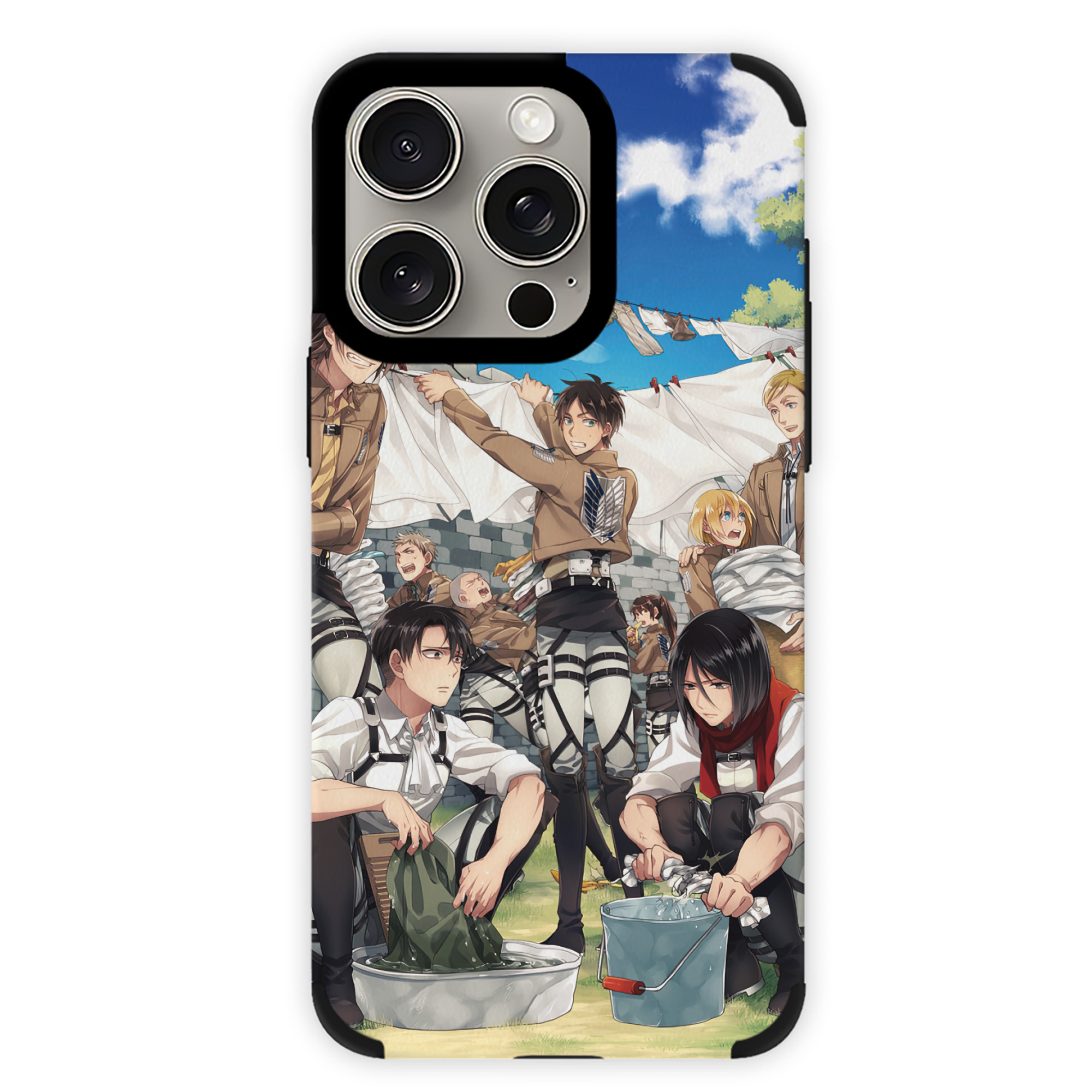 （画像用） 進撃の巨人 Attack on Titan 【iPhone15ProMax対応】 PUレザー スマホケース 耐衝撃＆黄変防止