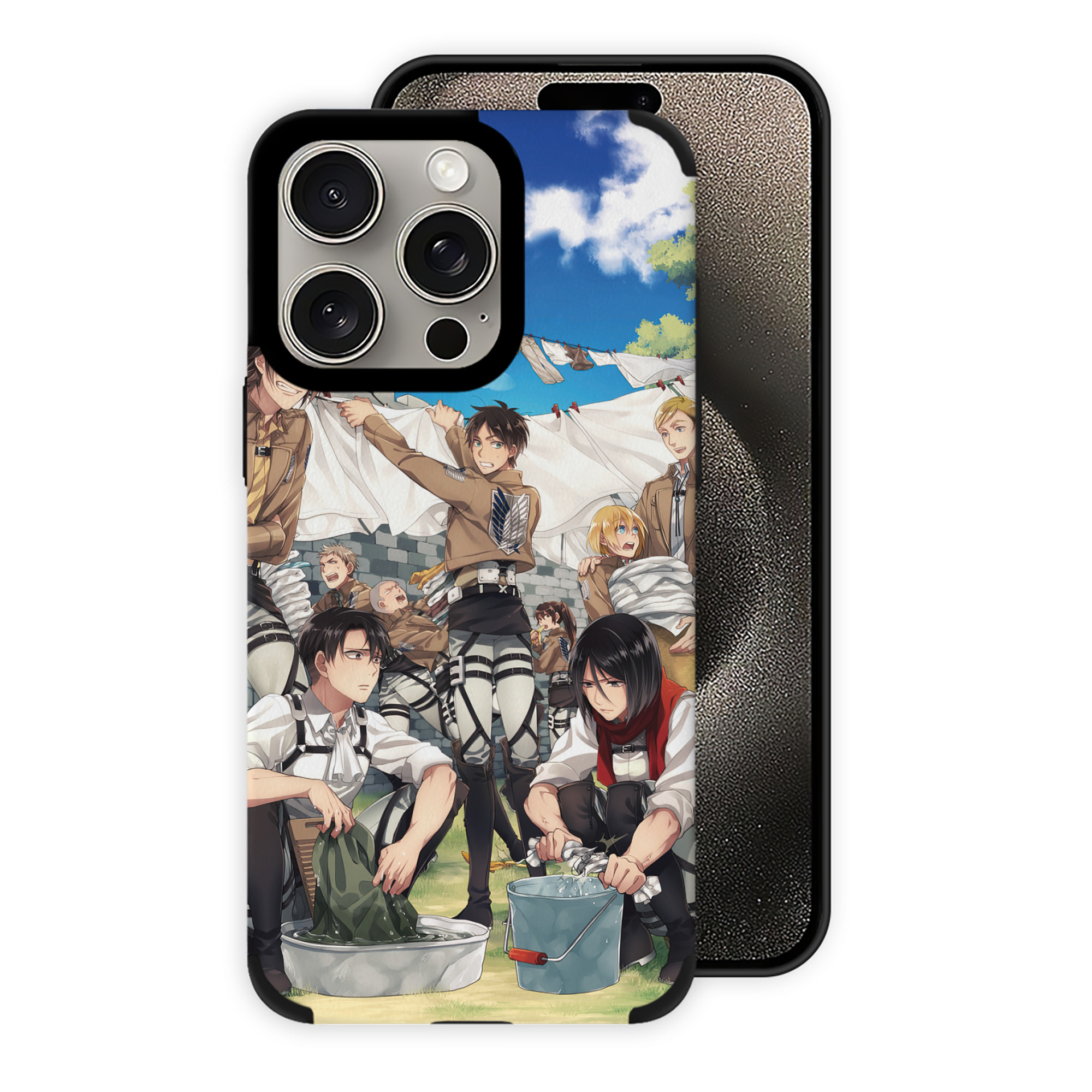 （画像用） 進撃の巨人 Attack on Titan 【iPhone15ProMax対応】 PUレザー スマホケース 耐衝撃＆黄変防止