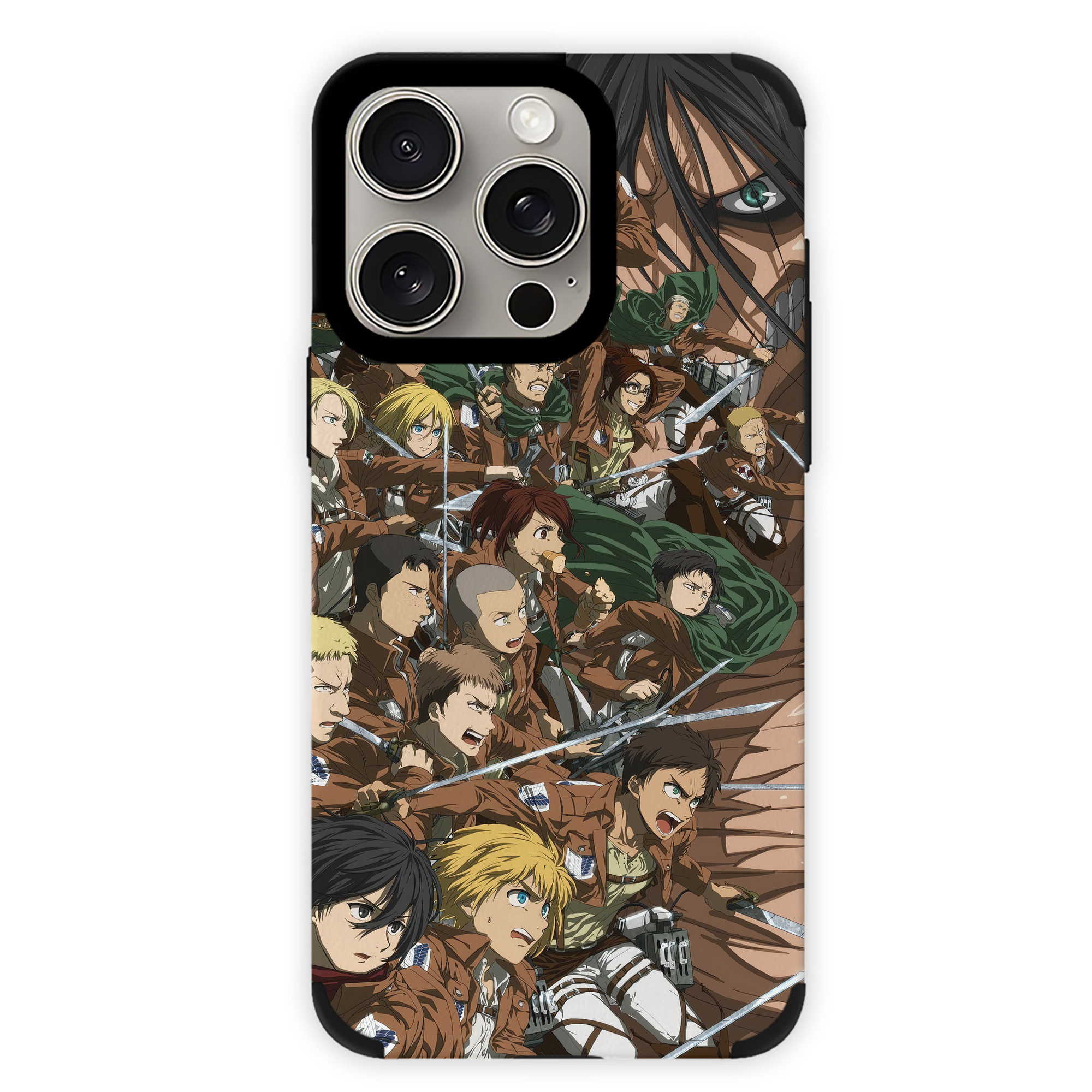 （画像用） 進撃の巨人 Attack on Titan 【iPhone15ProMax対応】 PUレザー スマホケース 耐衝撃＆黄変防止