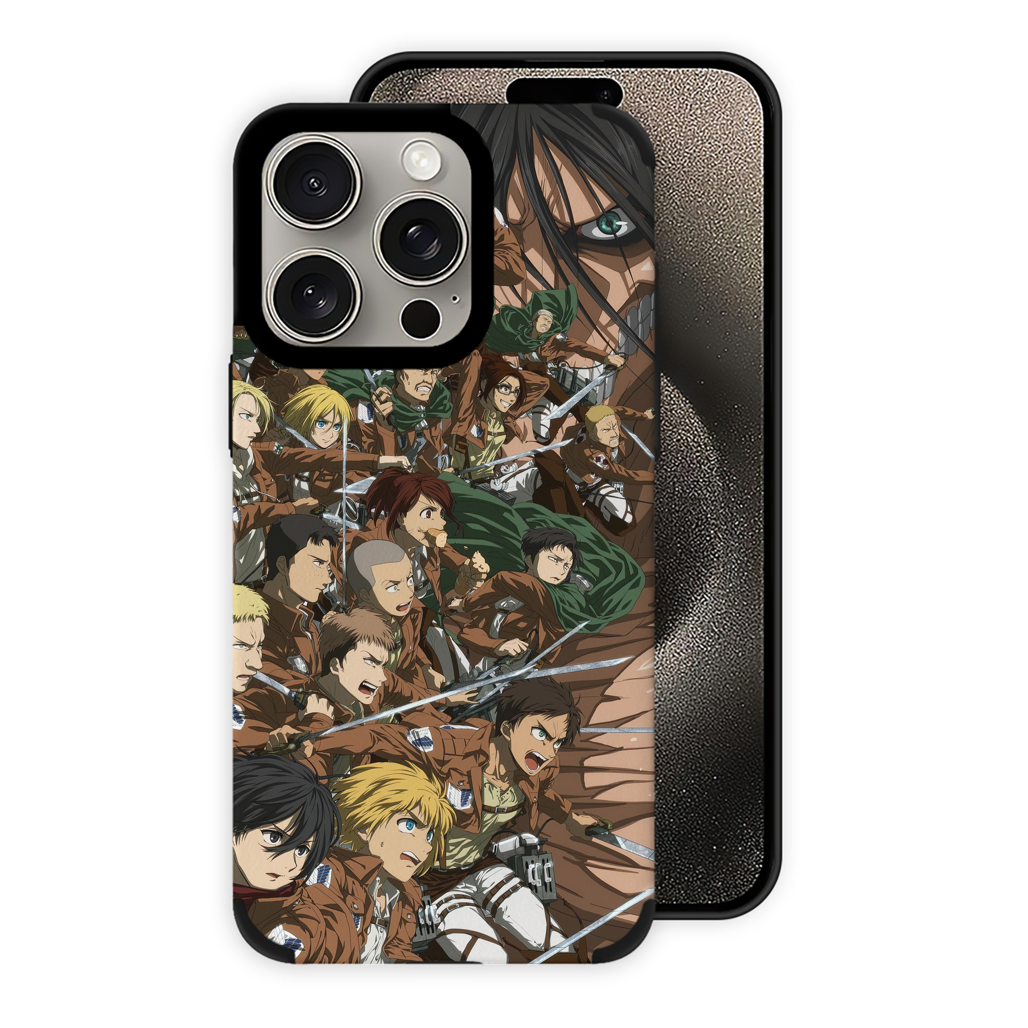 （画像用） 進撃の巨人 Attack on Titan 【iPhone15ProMax対応】 PUレザー スマホケース 耐衝撃＆黄変防止
