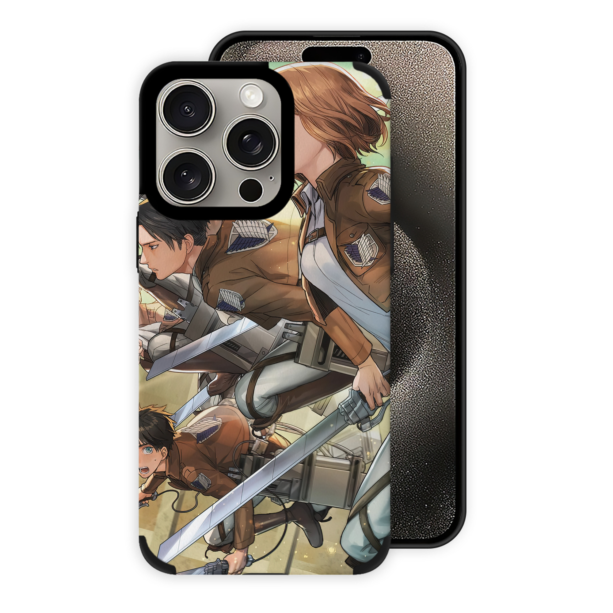 （画像用） 進撃の巨人 Attack on Titan 【iPhone15ProMax対応】 PUレザー スマホケース 耐衝撃＆黄変防止