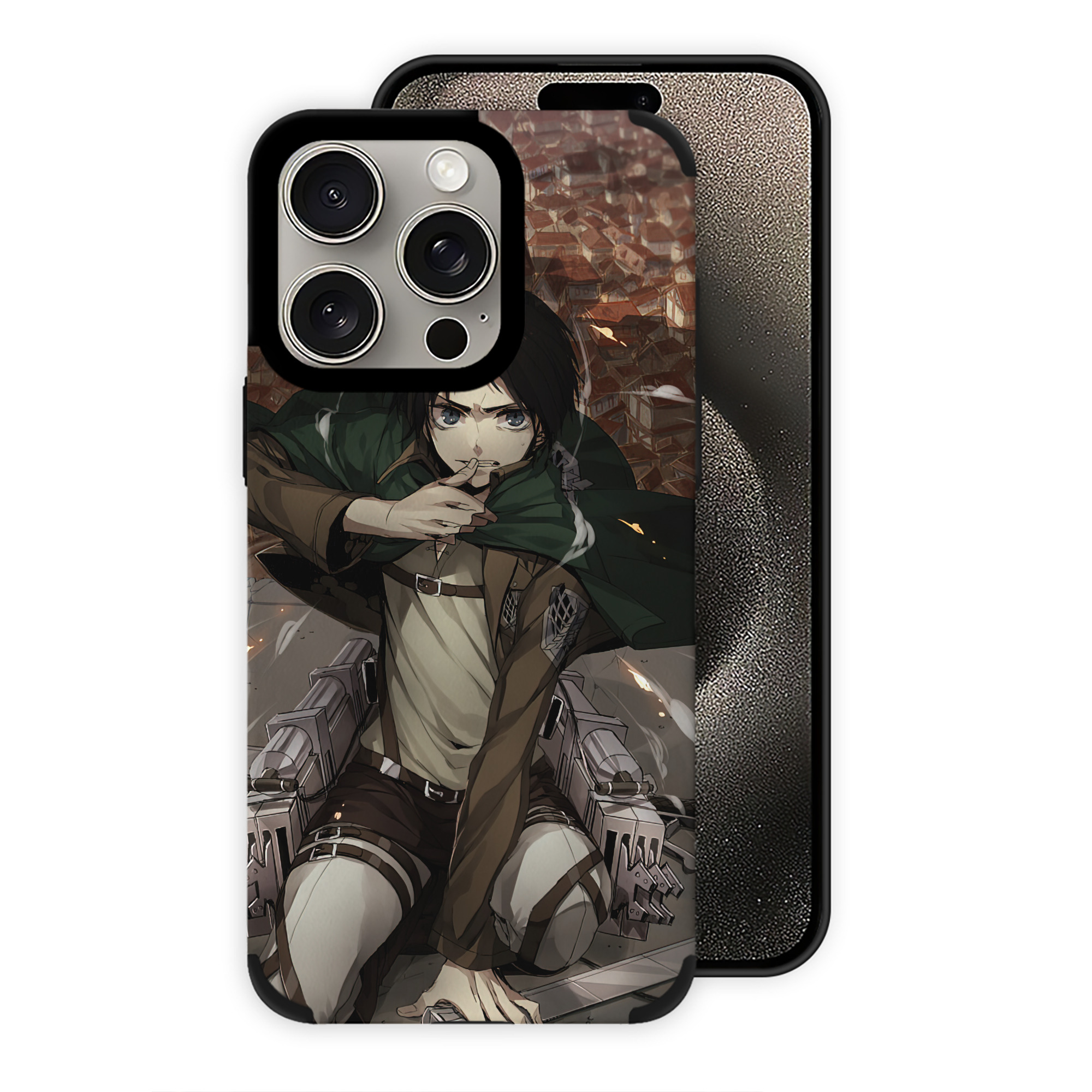 （画像用） 進撃の巨人 Attack on Titan 【iPhone15ProMax対応】 PUレザー スマホケース 耐衝撃＆黄変防止