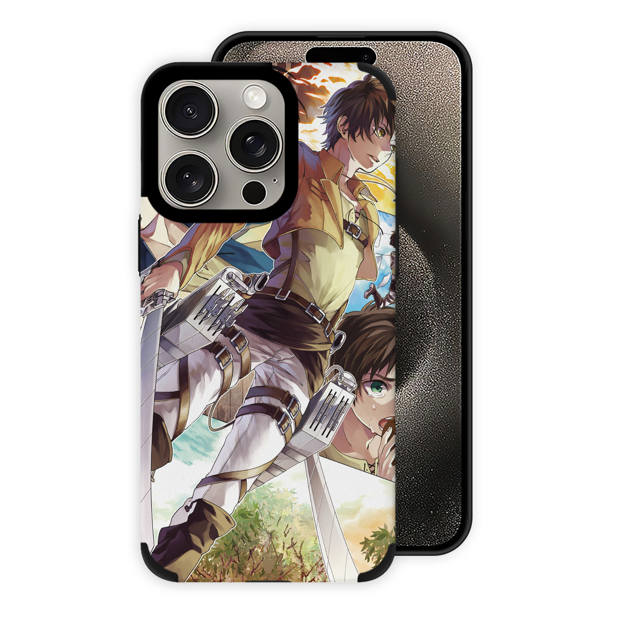 （画像用） 進撃の巨人 Attack on Titan 【iPhone15ProMax対応】 PUレザー スマホケース 耐衝撃＆黄変防止