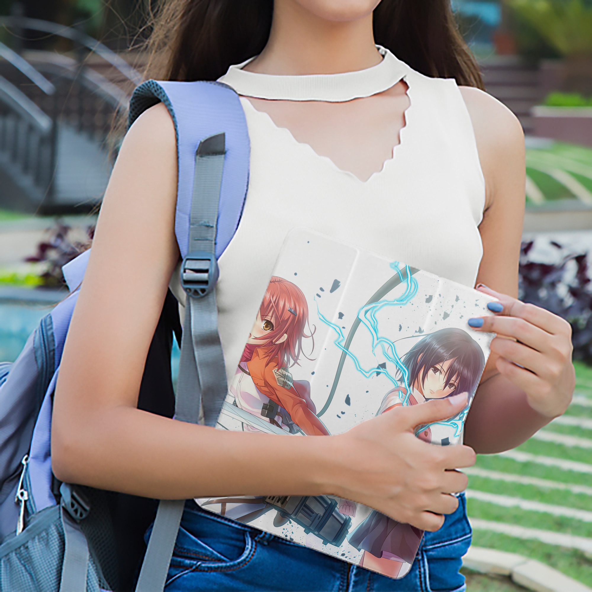 進撃の巨人 Attack on Titan IPad ケース ペン収納付き 三つ折りスタンド PUレザー×シリコン 対応機種9.5/10.5/10.9インチ