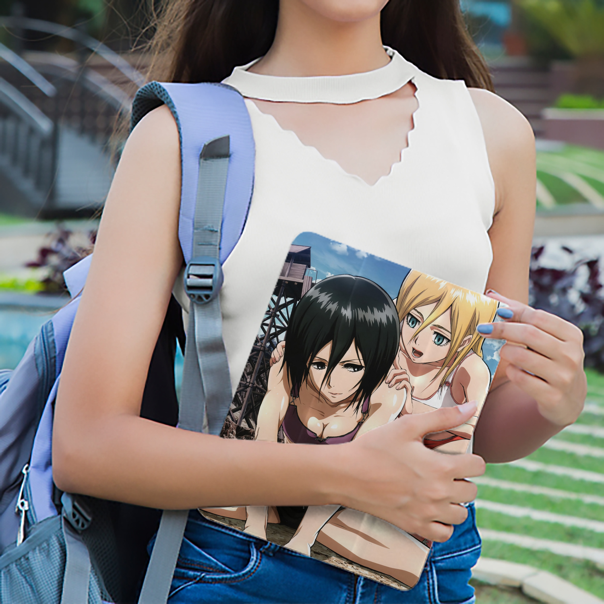 進撃の巨人 Attack on Titan IPad ケース ペン収納付き 三つ折りスタンド PUレザー×シリコン 対応機種9.5/10.5/10.9インチ
