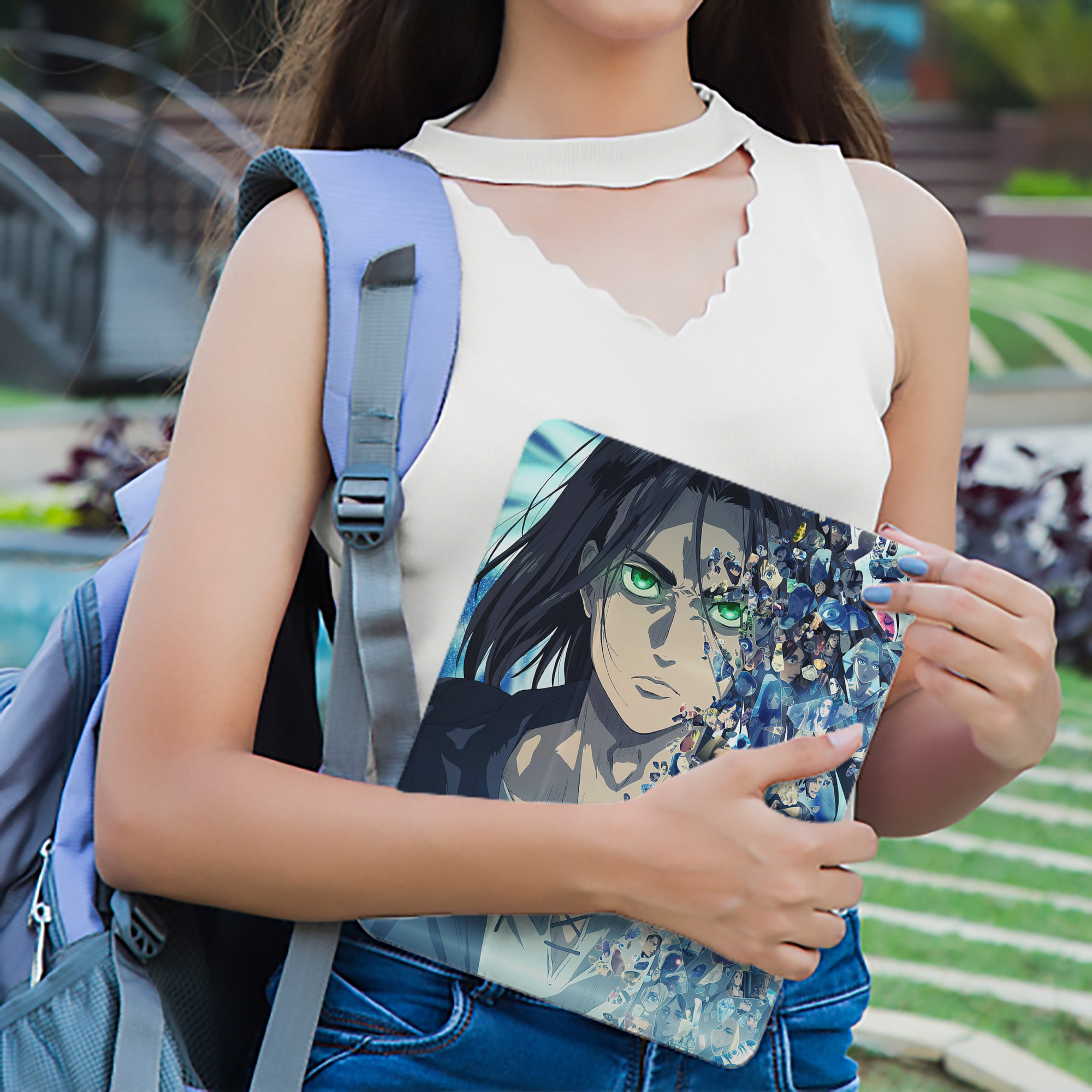進撃の巨人 Attack on Titan IPad ケース ペン収納付き 三つ折りスタンド PUレザー×シリコン 対応機種9.5/10.5/10.9インチ
