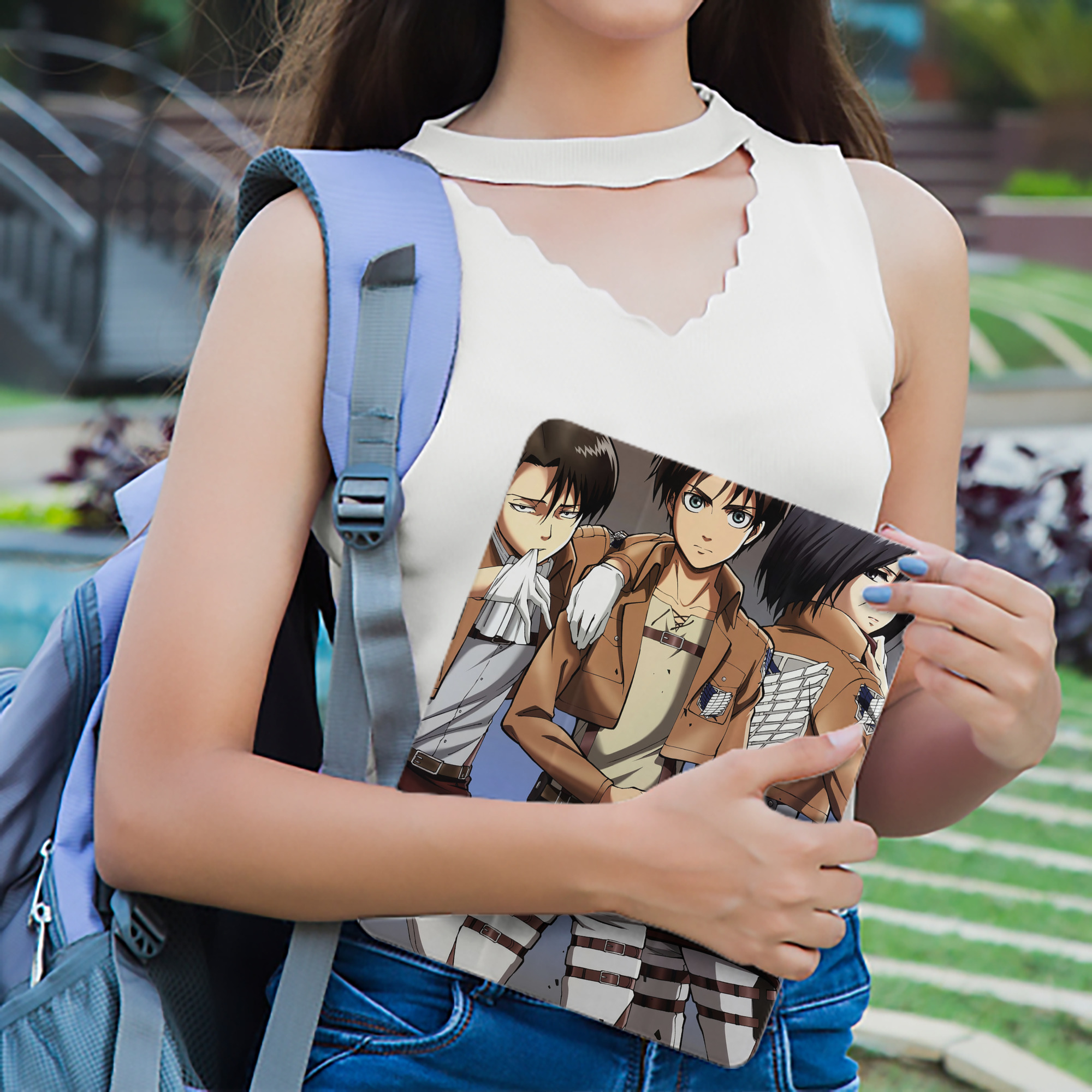 進撃の巨人 Attack on Titan IPad ケース ペン収納付き 三つ折りスタンド PUレザー×シリコン 対応機種9.5/10.5/10.9インチ
