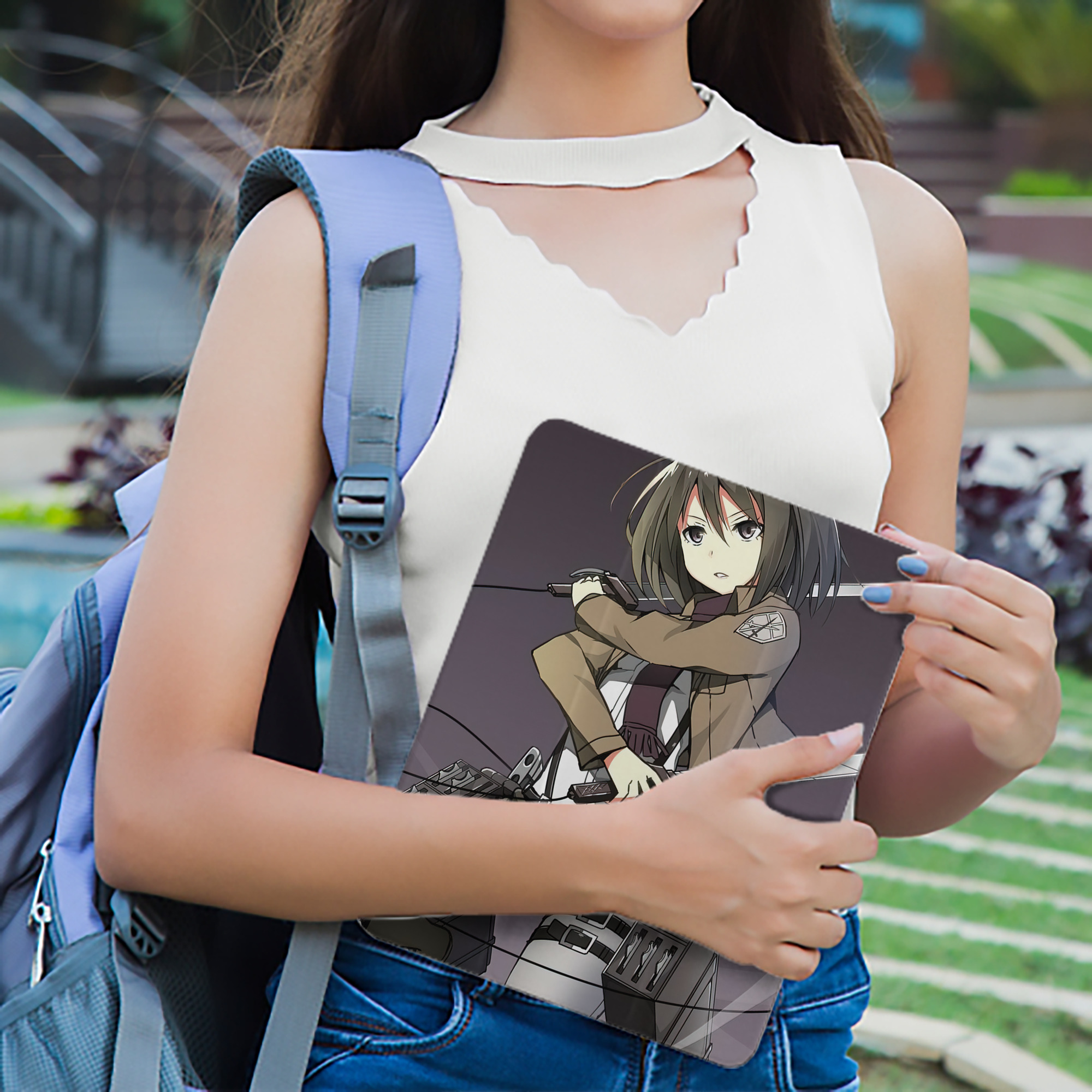 進撃の巨人 Attack on Titan IPad ケース ペン収納付き 三つ折りスタンド PUレザー×シリコン 対応機種9.5/10.5/10.9インチ