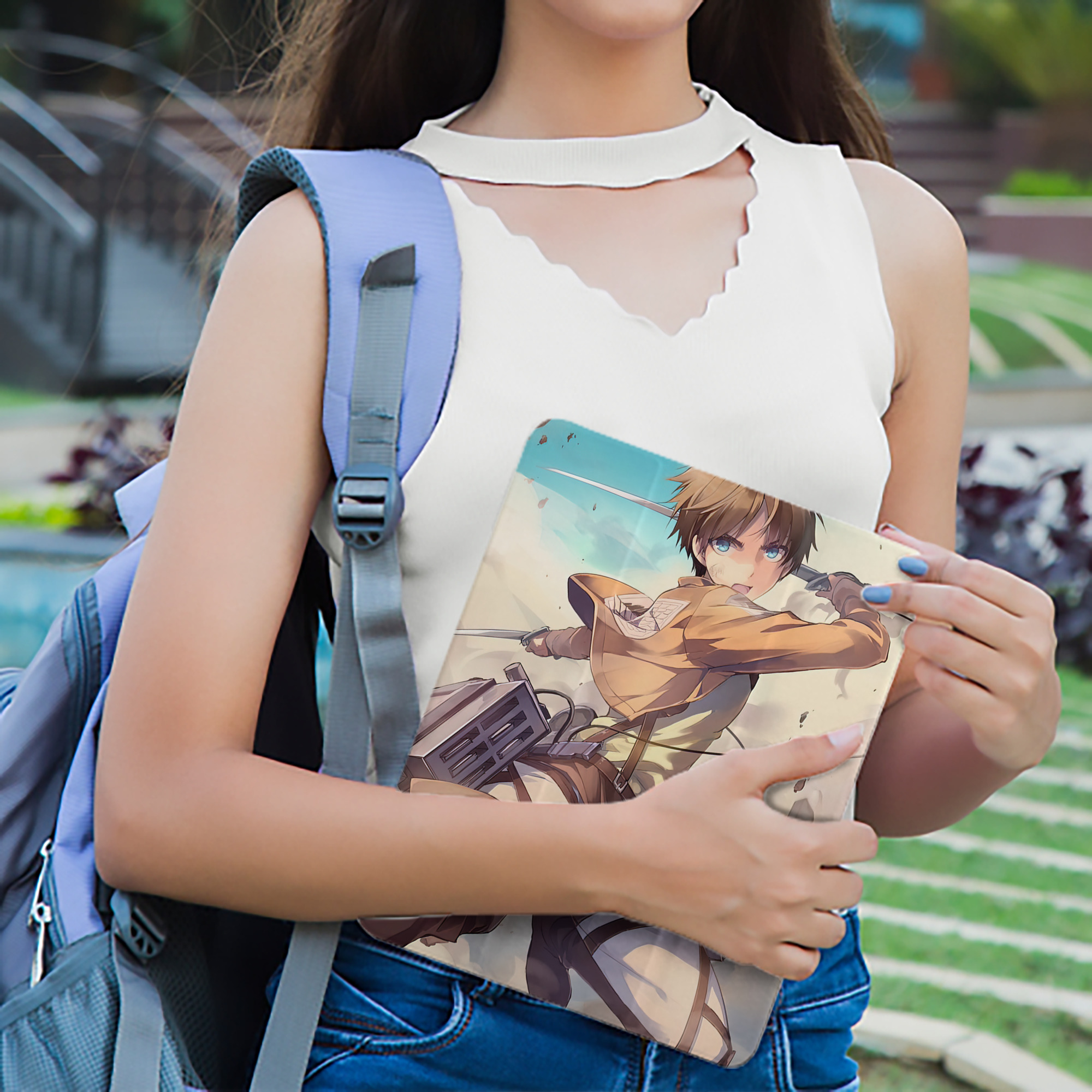 進撃の巨人 Attack on Titan IPad ケース ペン収納付き 三つ折りスタンド PUレザー×シリコン 対応機種9.5/10.5/10.9インチ