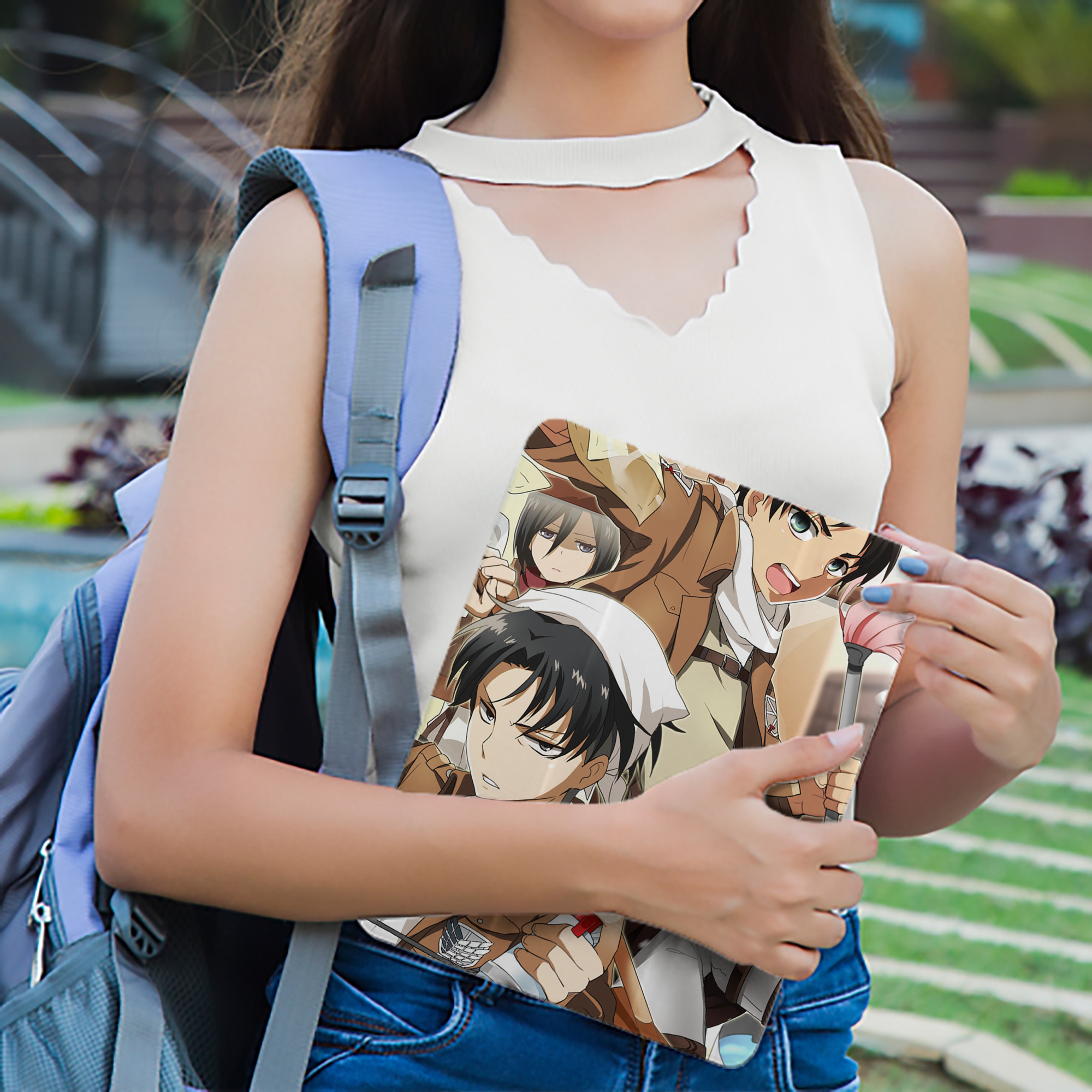 進撃の巨人 Attack on Titan IPad ケース ペン収納付き 三つ折りスタンド PUレザー×シリコン 対応機種9.5/10.5/10.9インチ