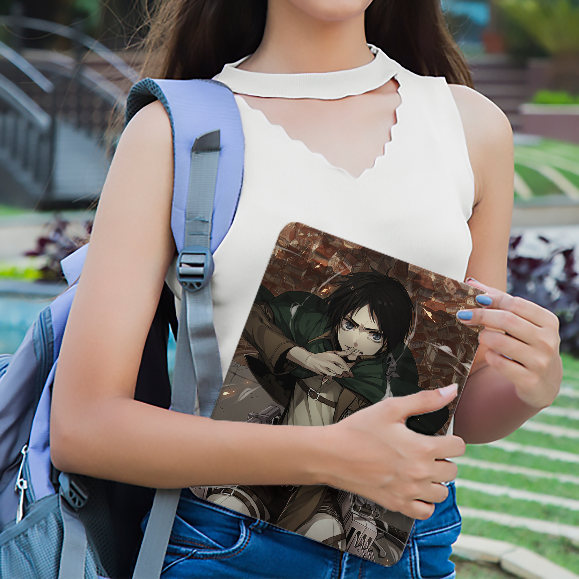 進撃の巨人 Attack on Titan IPad ケース ペン収納付き 三つ折りスタンド PUレザー×シリコン 対応機種9.5/10.5/10.9インチ