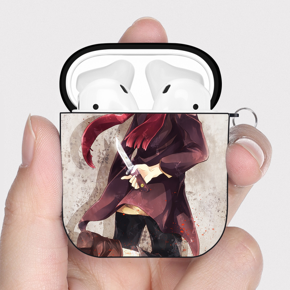 （画像用） 進撃の巨人 Attack on Titan AirPods 第2世代保護ケース ハードシェル ブラック 耐衝撃・防指紋・カラビナ付き
