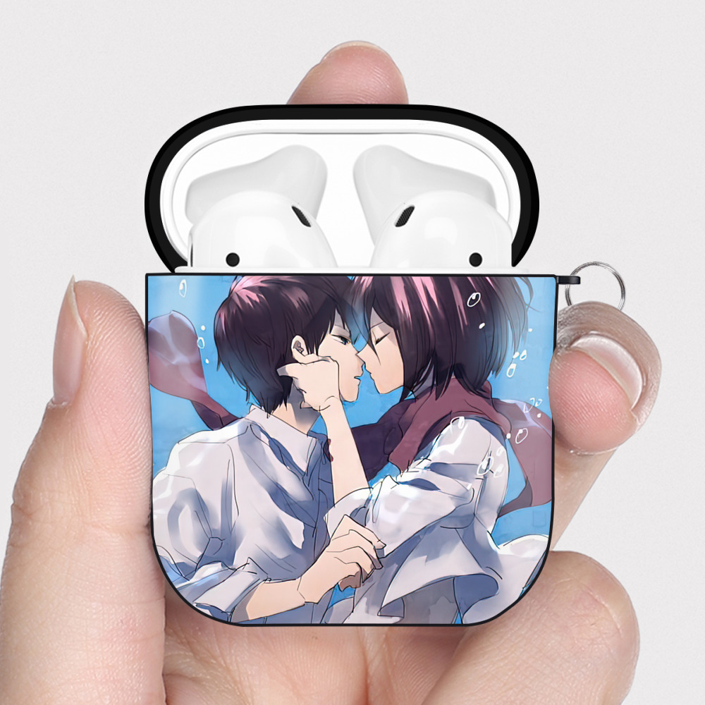 （画像用） 進撃の巨人 Attack on Titan AirPods 第2世代保護ケース ハードシェル ブラック 耐衝撃・防指紋・カラビナ付き