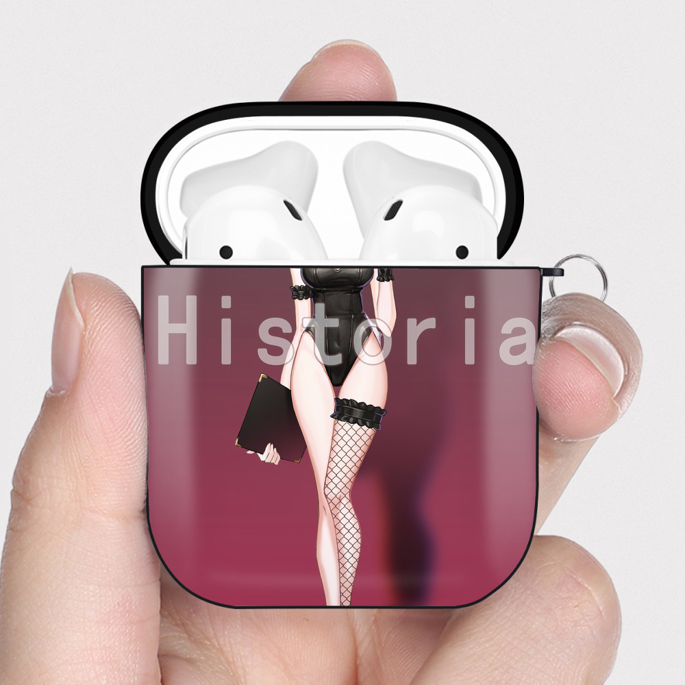 （画像用） 進撃の巨人 Attack on Titan AirPods 第2世代保護ケース ハードシェル ブラック 耐衝撃・防指紋・カラビナ付き