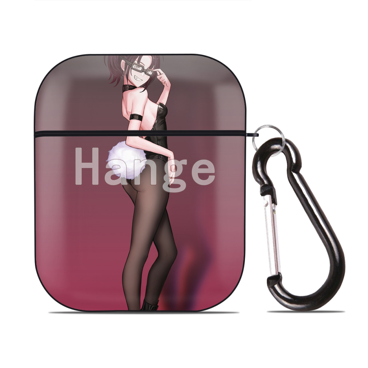 （画像用） 進撃の巨人 Attack on Titan AirPods 第2世代保護ケース ハードシェル ブラック 耐衝撃・防指紋・カラビナ付き