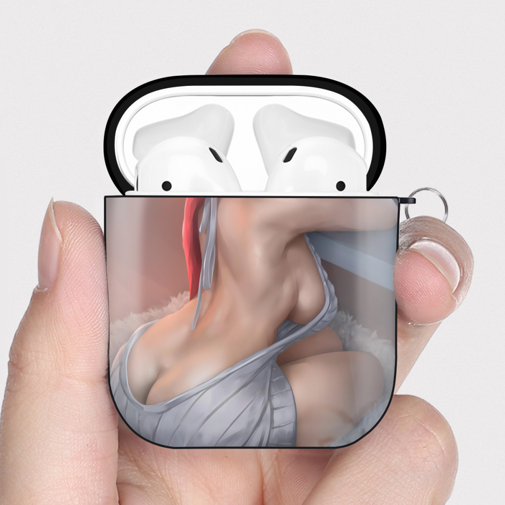 （画像用） 進撃の巨人 Attack on Titan AirPods 第2世代保護ケース ハードシェル ブラック 耐衝撃・防指紋・カラビナ付き