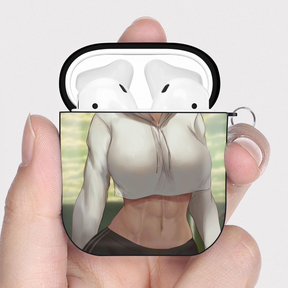 （画像用） 進撃の巨人 Attack on Titan AirPods 第2世代保護ケース ハードシェル ブラック 耐衝撃・防指紋・カラビナ付き