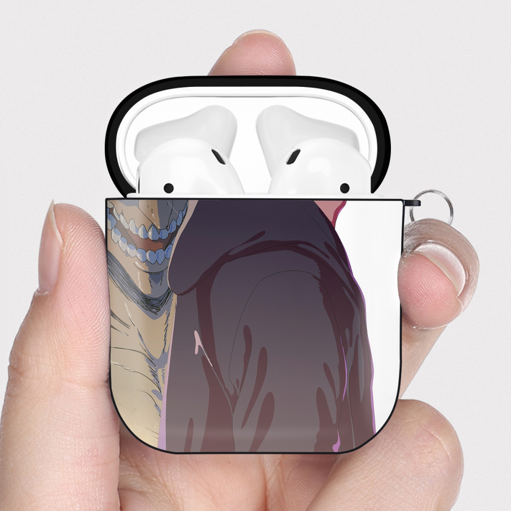 （画像用） 進撃の巨人 Attack on Titan AirPods 第2世代保護ケース ハードシェル ブラック 耐衝撃・防指紋・カラビナ付き