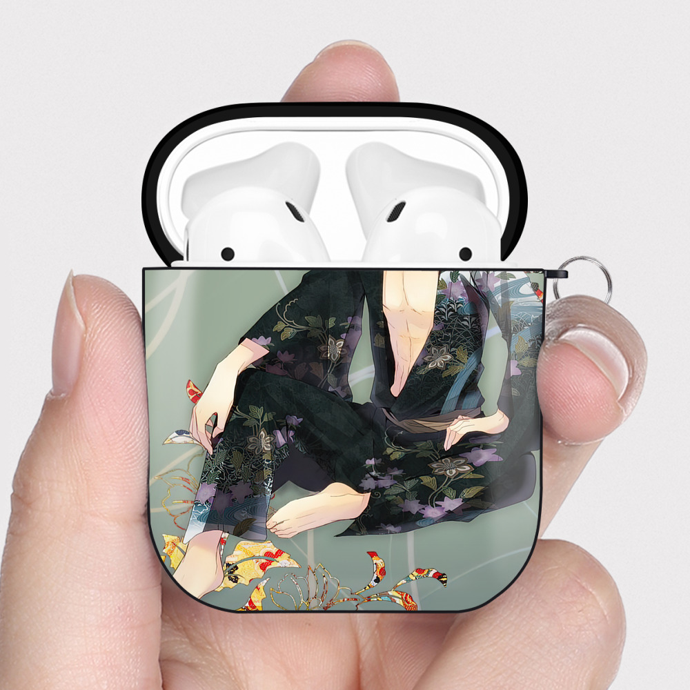 （画像用） 進撃の巨人 Attack on Titan AirPods 第2世代保護ケース ハードシェル ブラック 耐衝撃・防指紋・カラビナ付き
