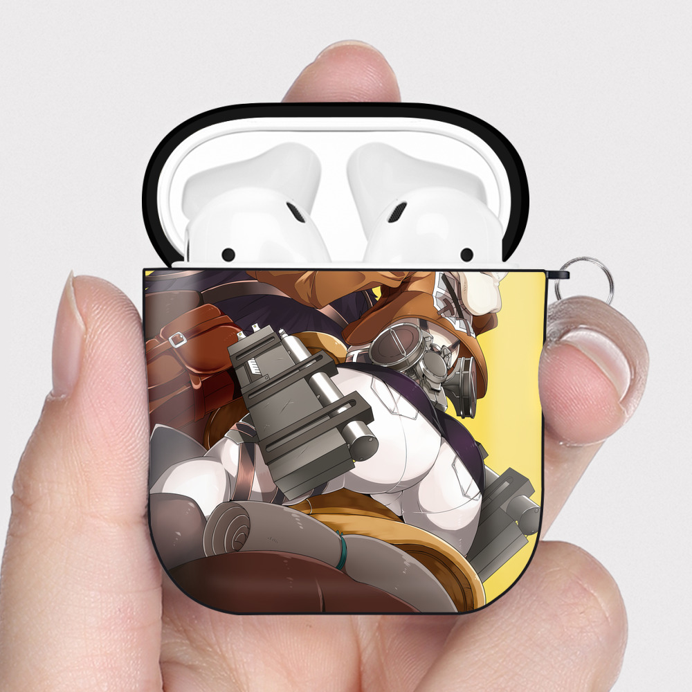 （画像用） 進撃の巨人 Attack on Titan AirPods 第2世代保護ケース ハードシェル ブラック 耐衝撃・防指紋・カラビナ付き