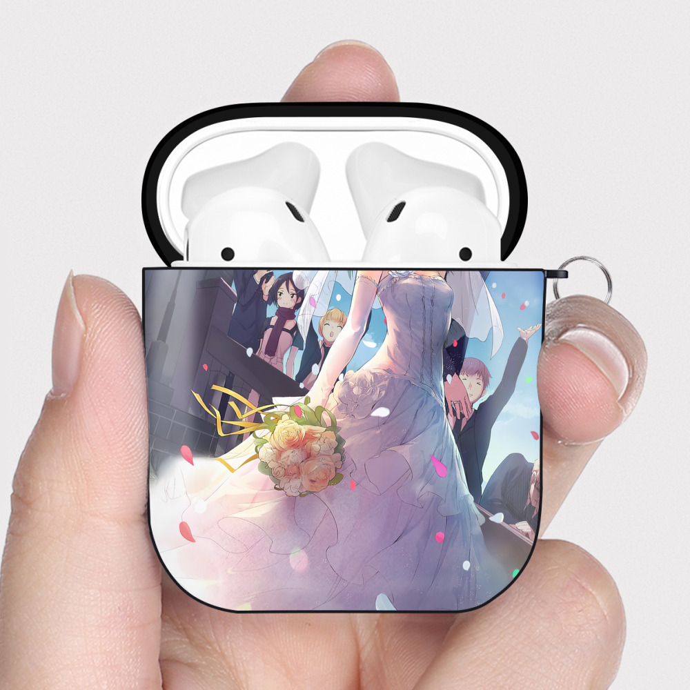 （画像用） 進撃の巨人 Attack on Titan AirPods 第2世代保護ケース ハードシェル ブラック 耐衝撃・防指紋・カラビナ付き