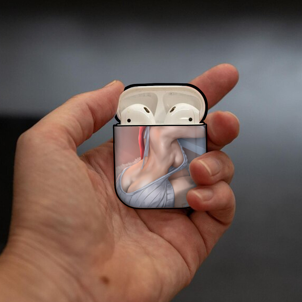 進撃の巨人 Attack on Titan AirPods 第2世代保護ケース ハードシェル ブラック 耐衝撃・防指紋・カラビナ付き